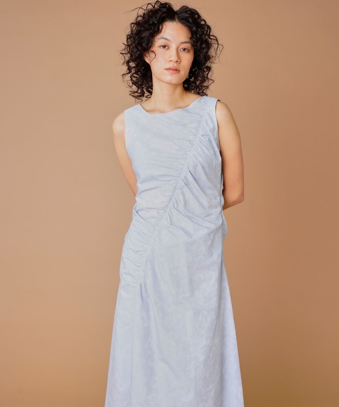 la veille by SUPERIOR CLOSET「斜めギャザーワンピース　」|ワンピース|