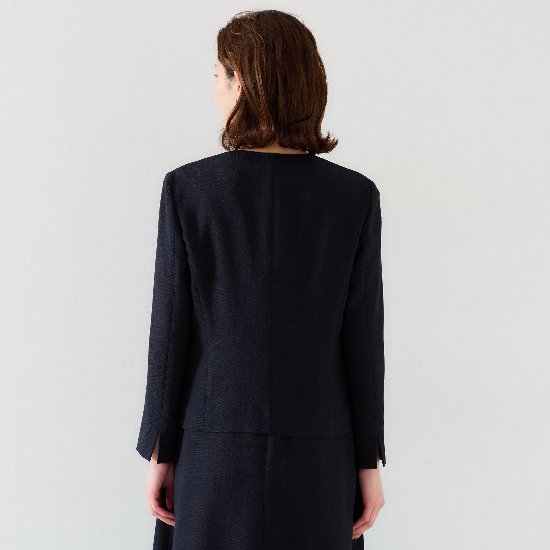 UNTITLED「【セットアップ可/短丈】ドライタッチジャケット」|ノーカラージャケット|