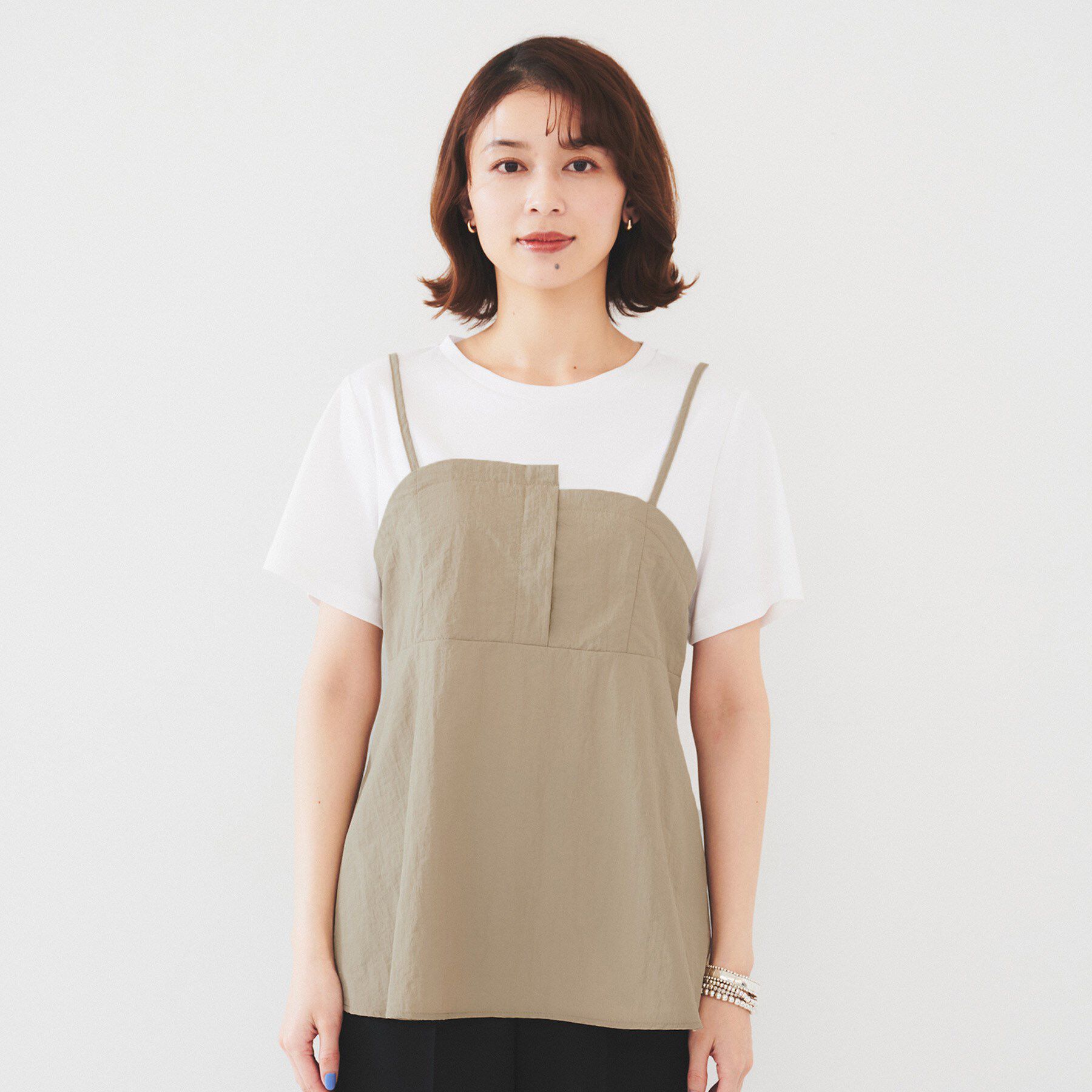 UNTITLED「【洗える/Tシャツ】ビスチェドッキングプルオーバー」|Tシャツ・カットソー|