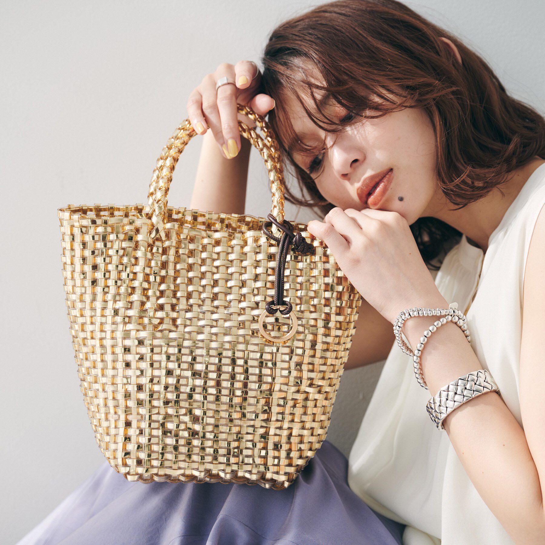 UNTITLED「メタリックメッシュトート」|トートバッグ|