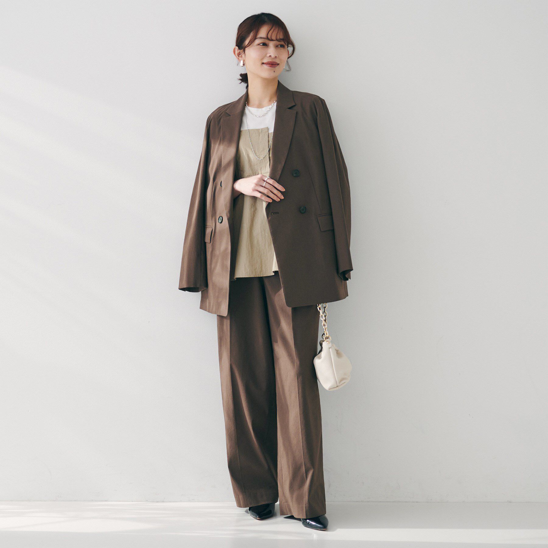 UNTITLED「【セットアップ可能／オンオフ】ラミー混 ダブルブレストジャケット」|テーラードジャケット|