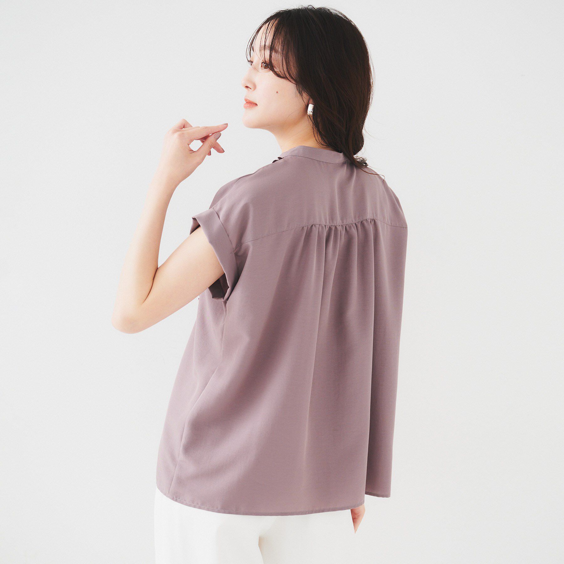 UNTITLED「【吸水速乾/UVケア】フィブリルフリルブラウス」|シャツ・ブラウス|
