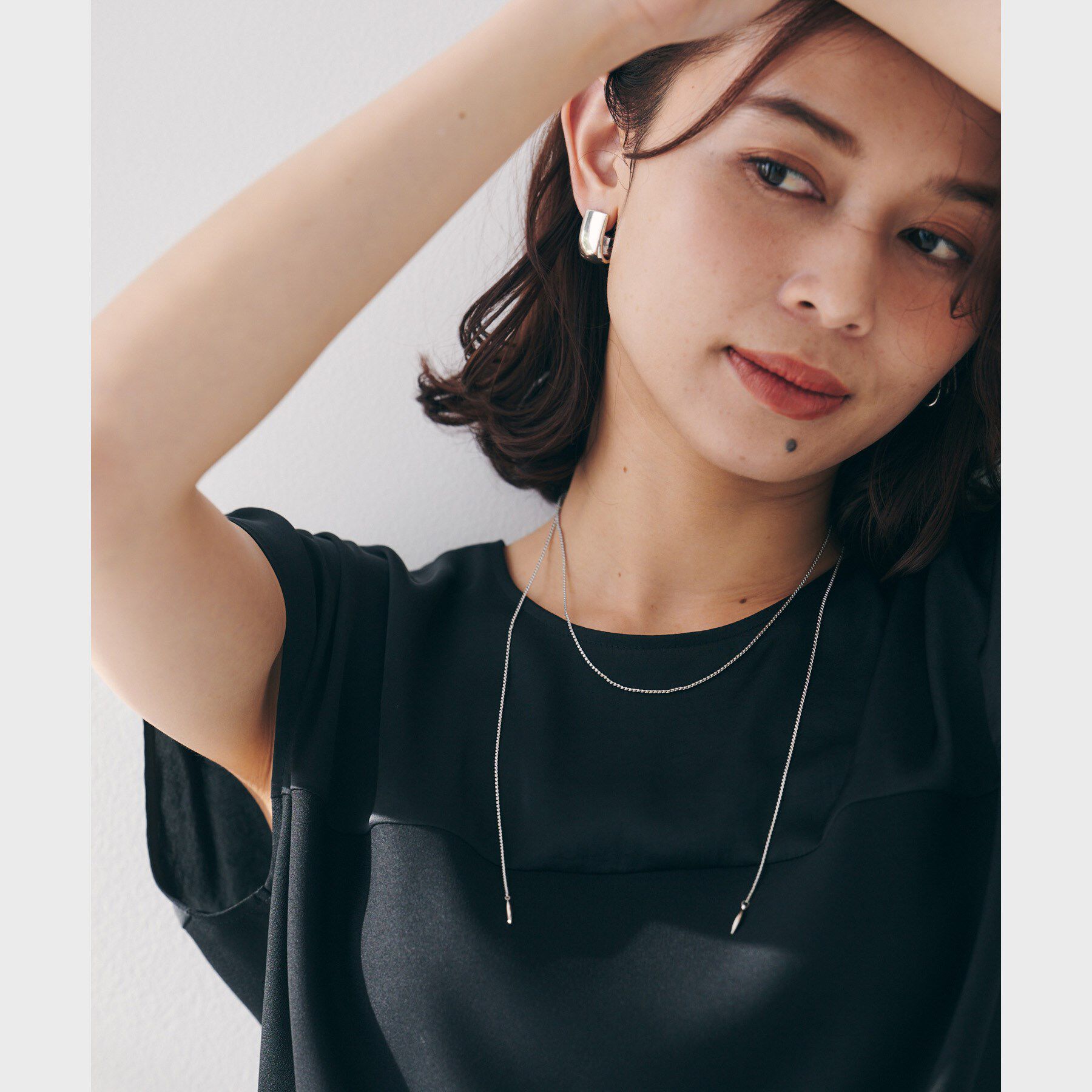 UNTITLED「【ステンレス】ショートラリエット」|ネックレス|