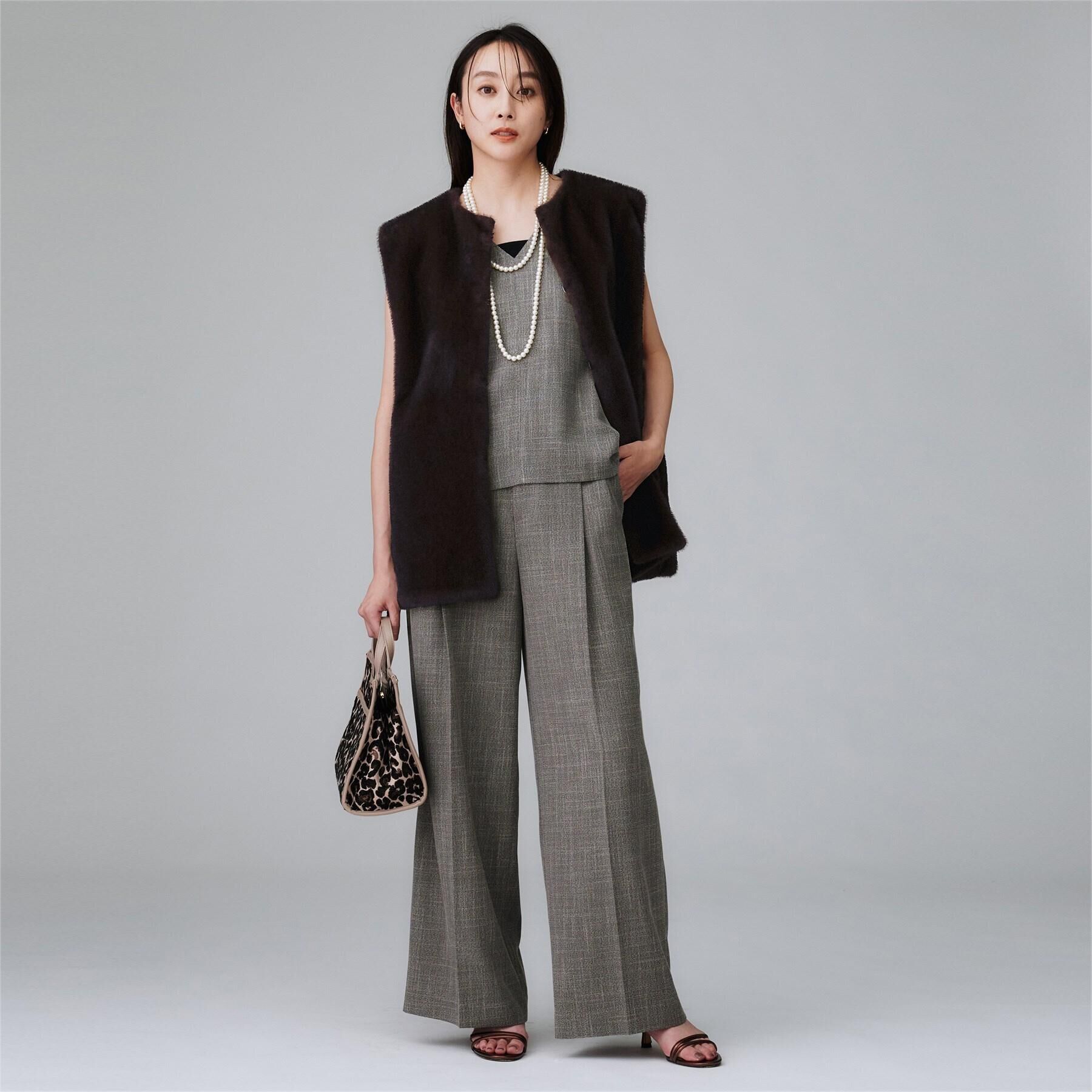 UNTITLED「【トレンド/ジレ】フェイクファーベスト」|ベスト・ジレ|