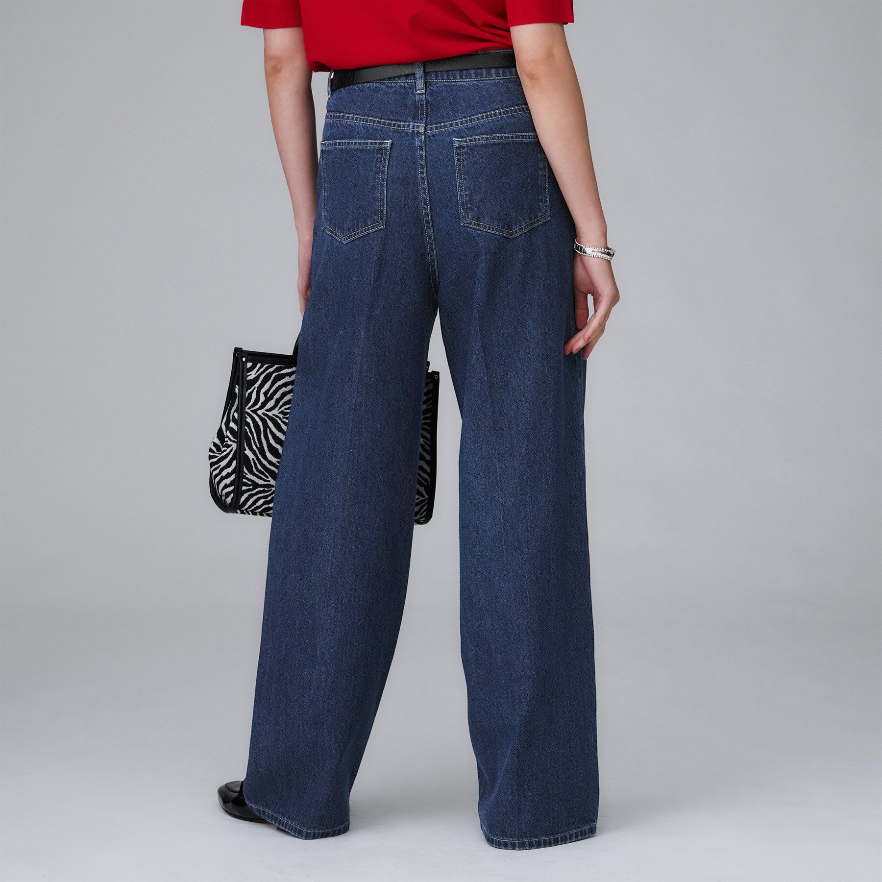 UNTITLED「【グレー/ブルー/ジーンズ】ソフトワイドデニムパンツ」|デニム|