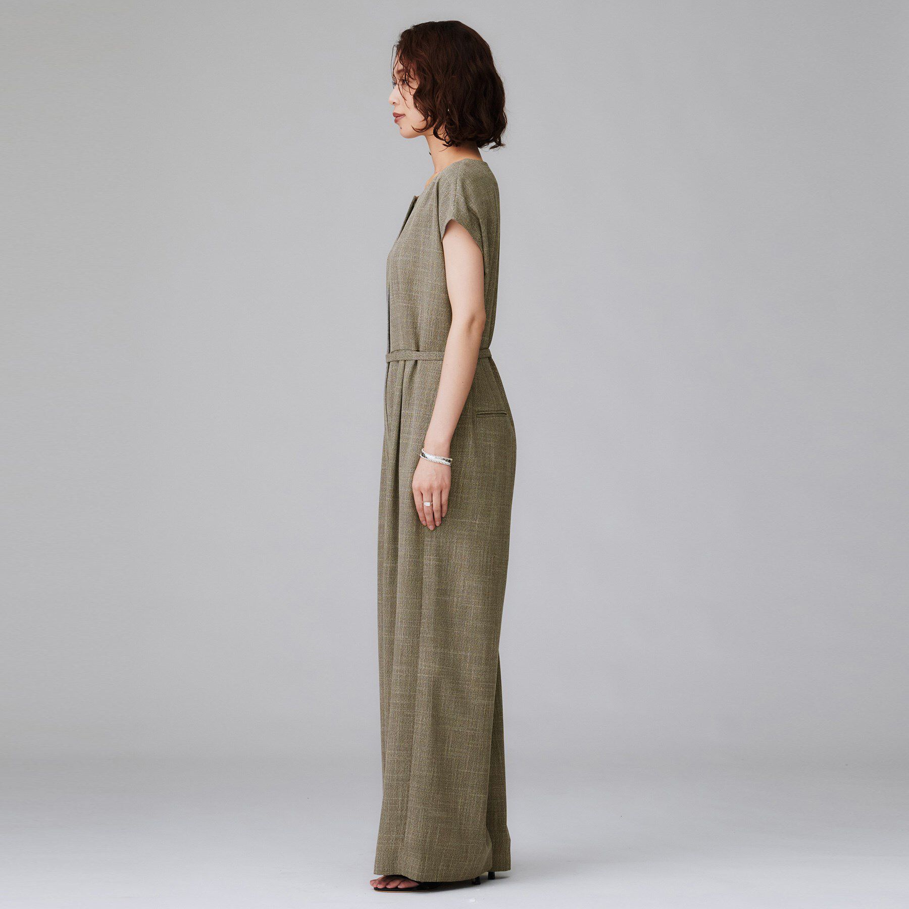 UNTITLED「【接触冷感/オールインワン/洗える】梳毛調合繊コンビネゾン」|オールインワン|