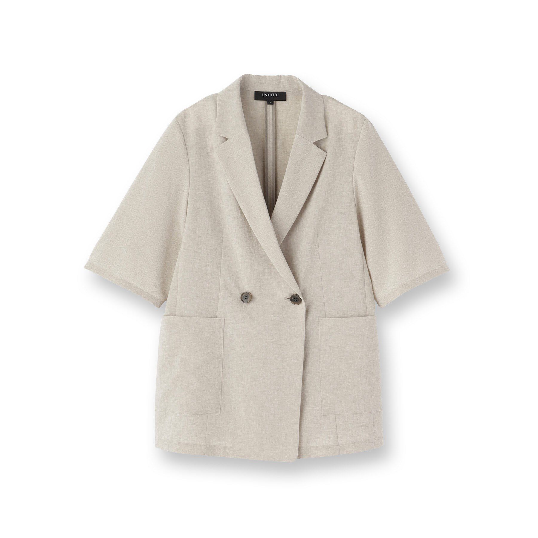 UNTITLED「【吸水速乾/洗える】ハーフスリーブジャケット」|テーラードジャケット|