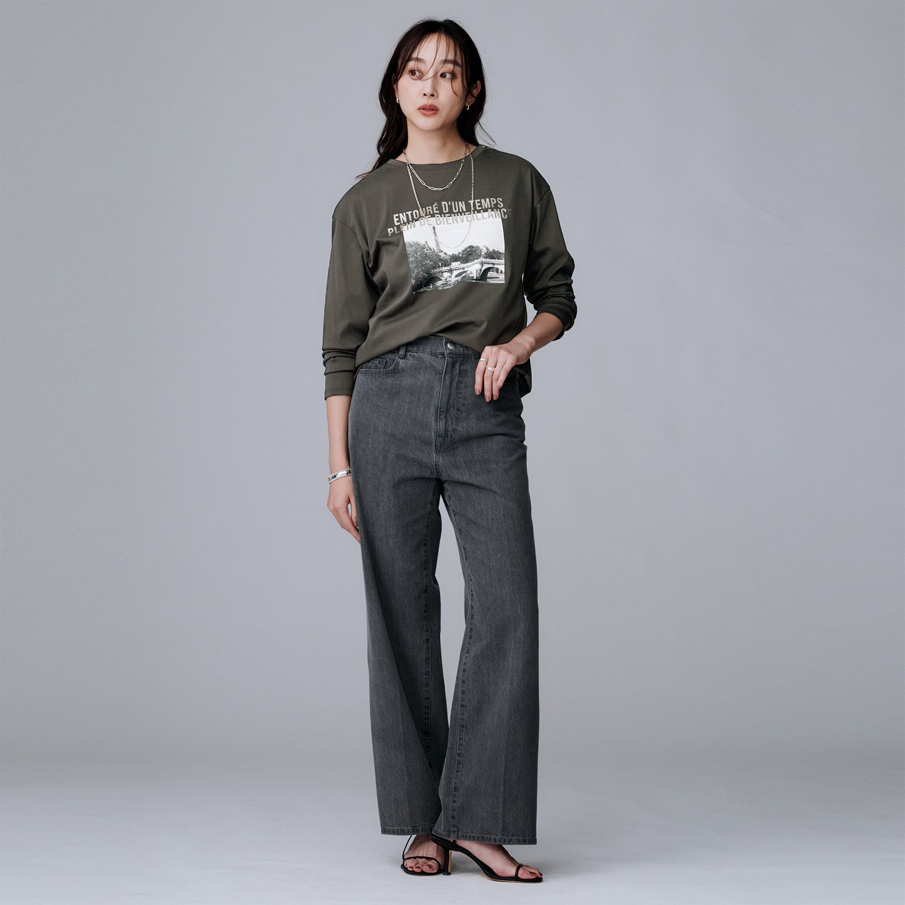 UNTITLED「【洗える/コットン100%】グラフィックロンT」|Tシャツ・カットソー|