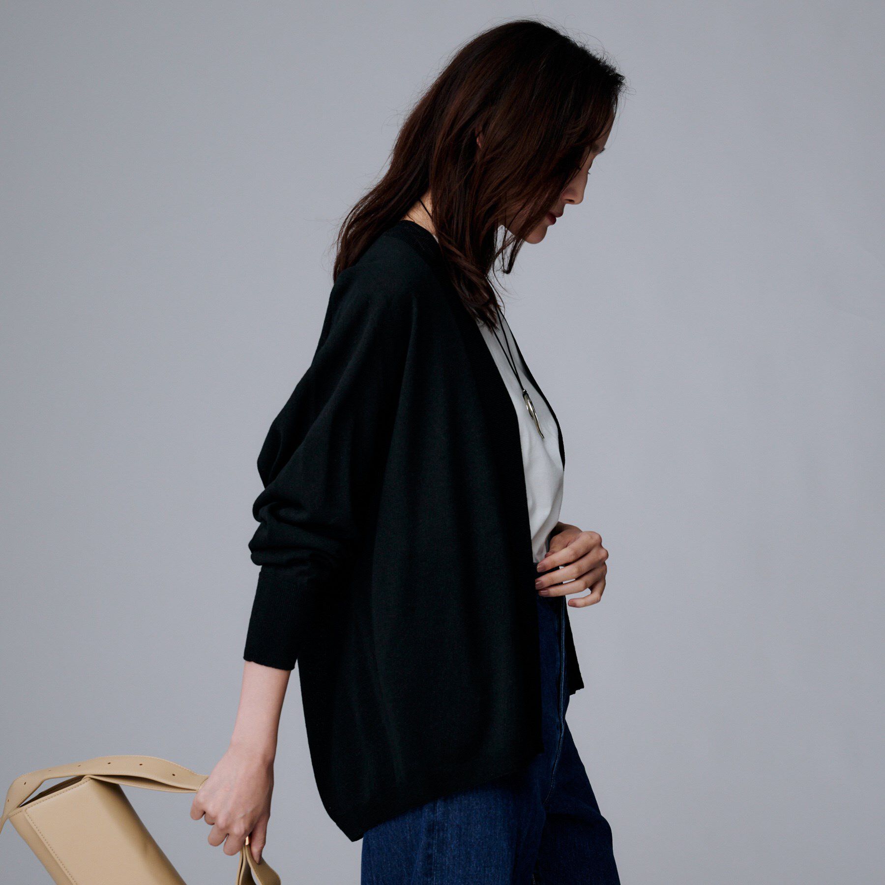 UNTITLED「【きれいめ羽織り/オフィス】釦レスカーディガン」|カーディガン|