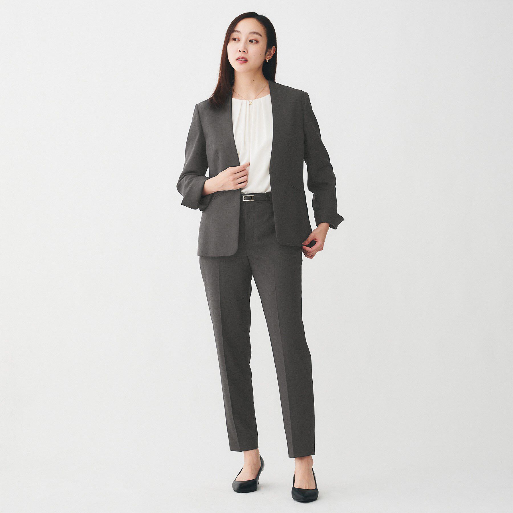 UNTITLED「【洗える/お仕事スーツ】ドライメランジ テーパードパンツ」|その他|