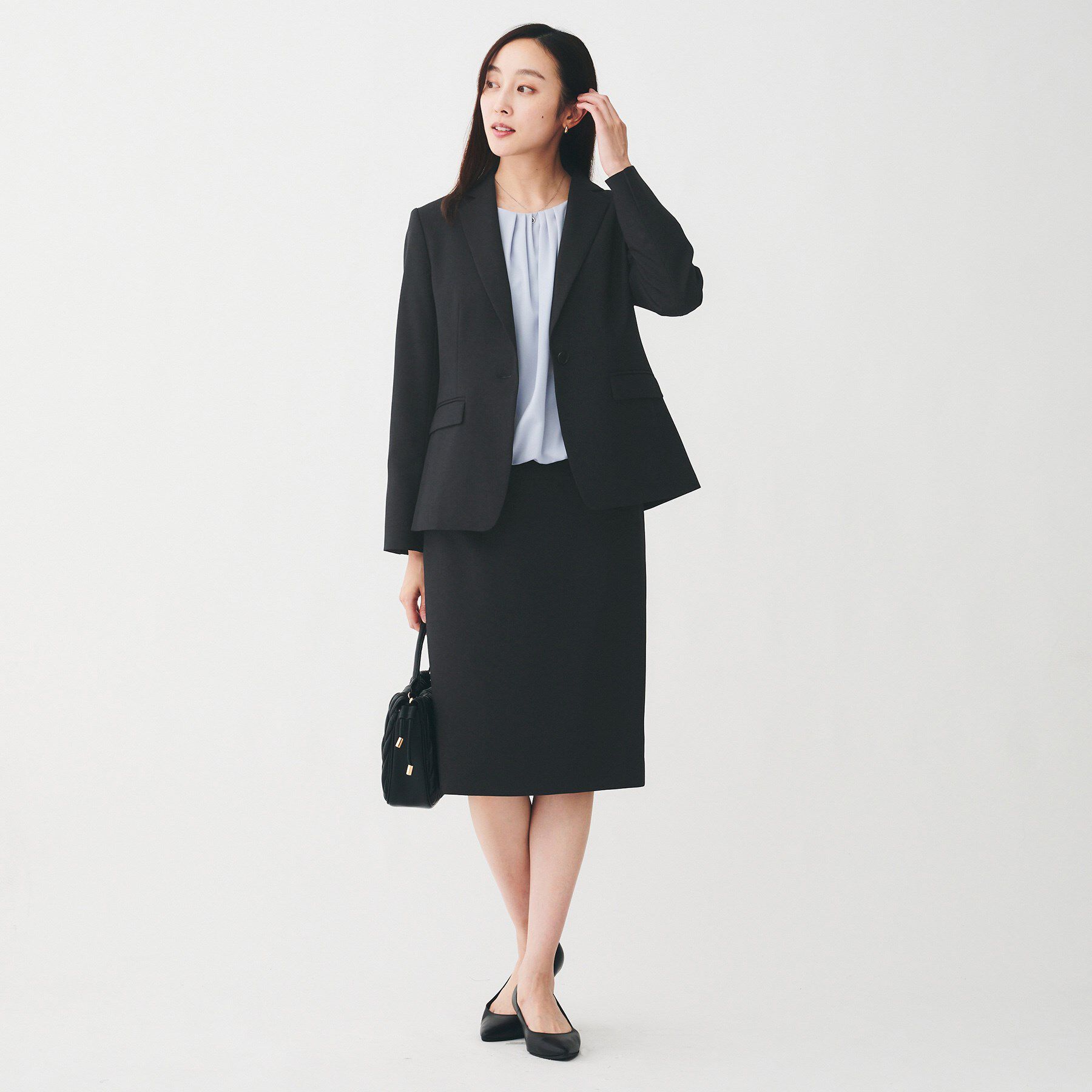 UNTITLED「【洗える/お仕事スーツ】ドライメランジ タイトスカート」|スカート|