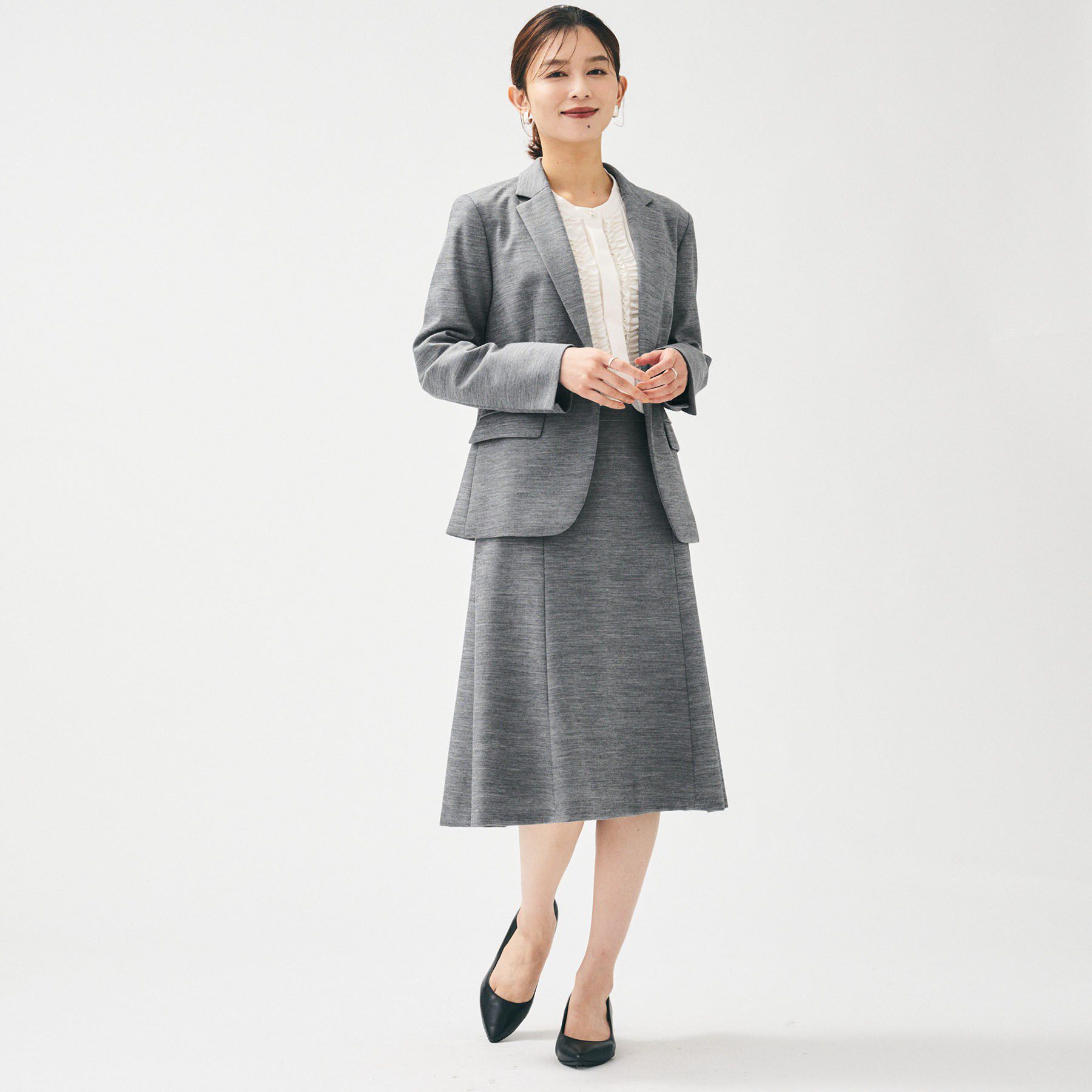 UNTITLED「【洗えるスーツ/ストレッチ】ウール混ジャージ マーメイドスカート」|スカート|