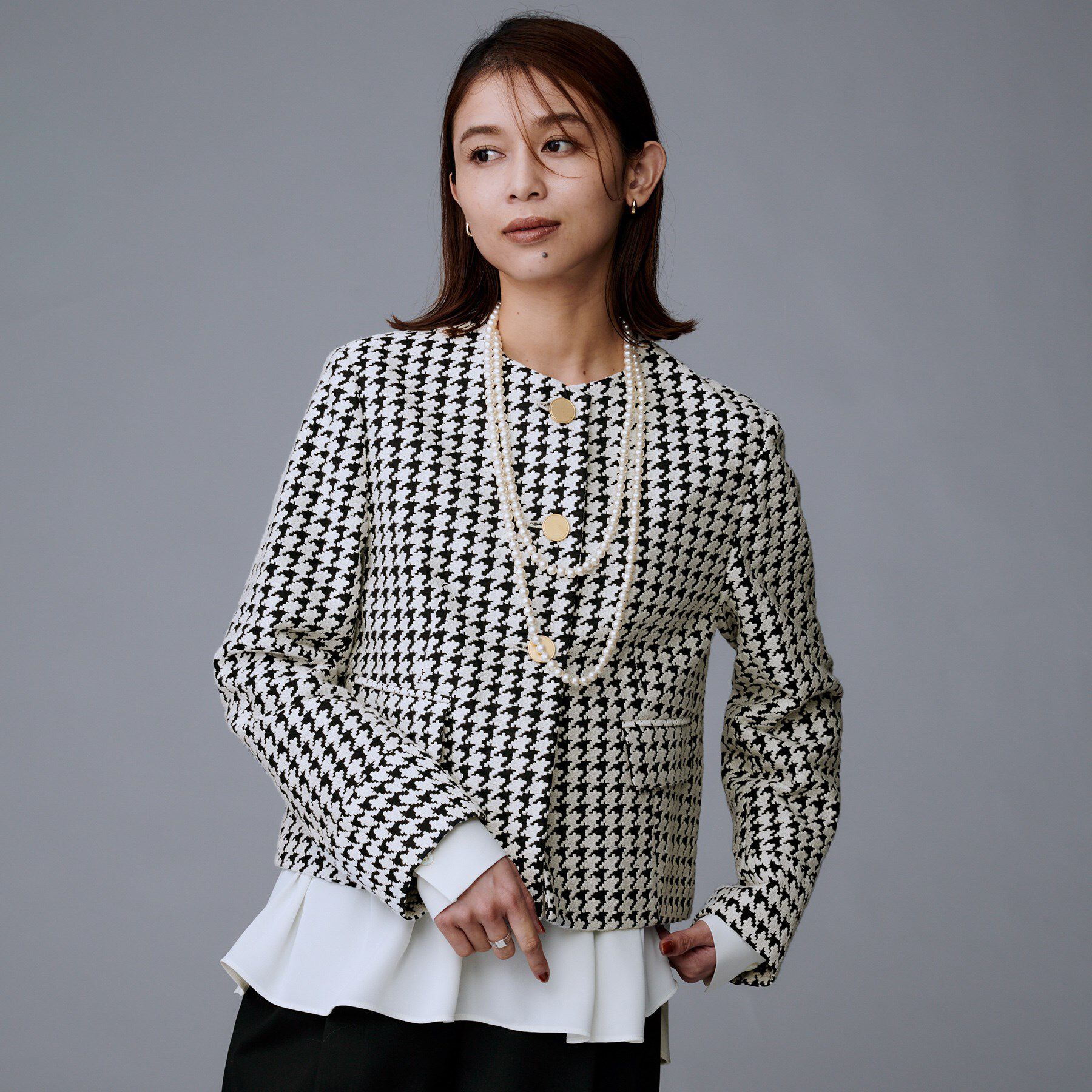 UNTITLED「【セットアップ可能】クラシックチドリ ジャケット」|ノーカラージャケット|