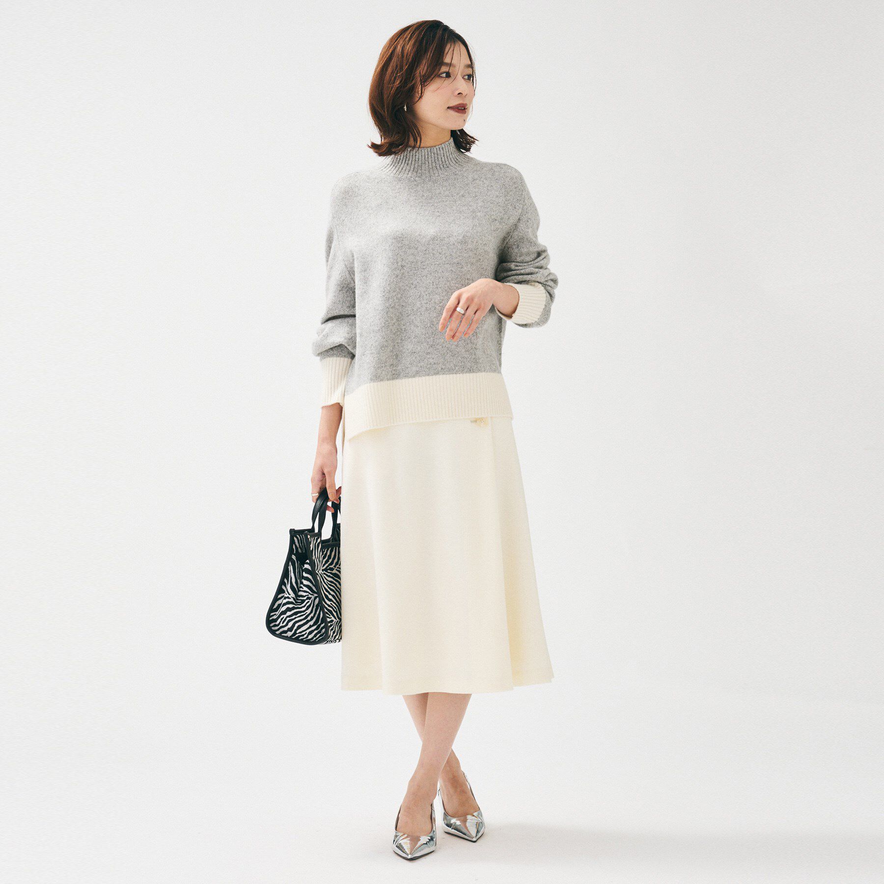 UNTITLED「【8色展開/洗える】ウールカシミヤ ハイネックニット」|ニット・セーター|