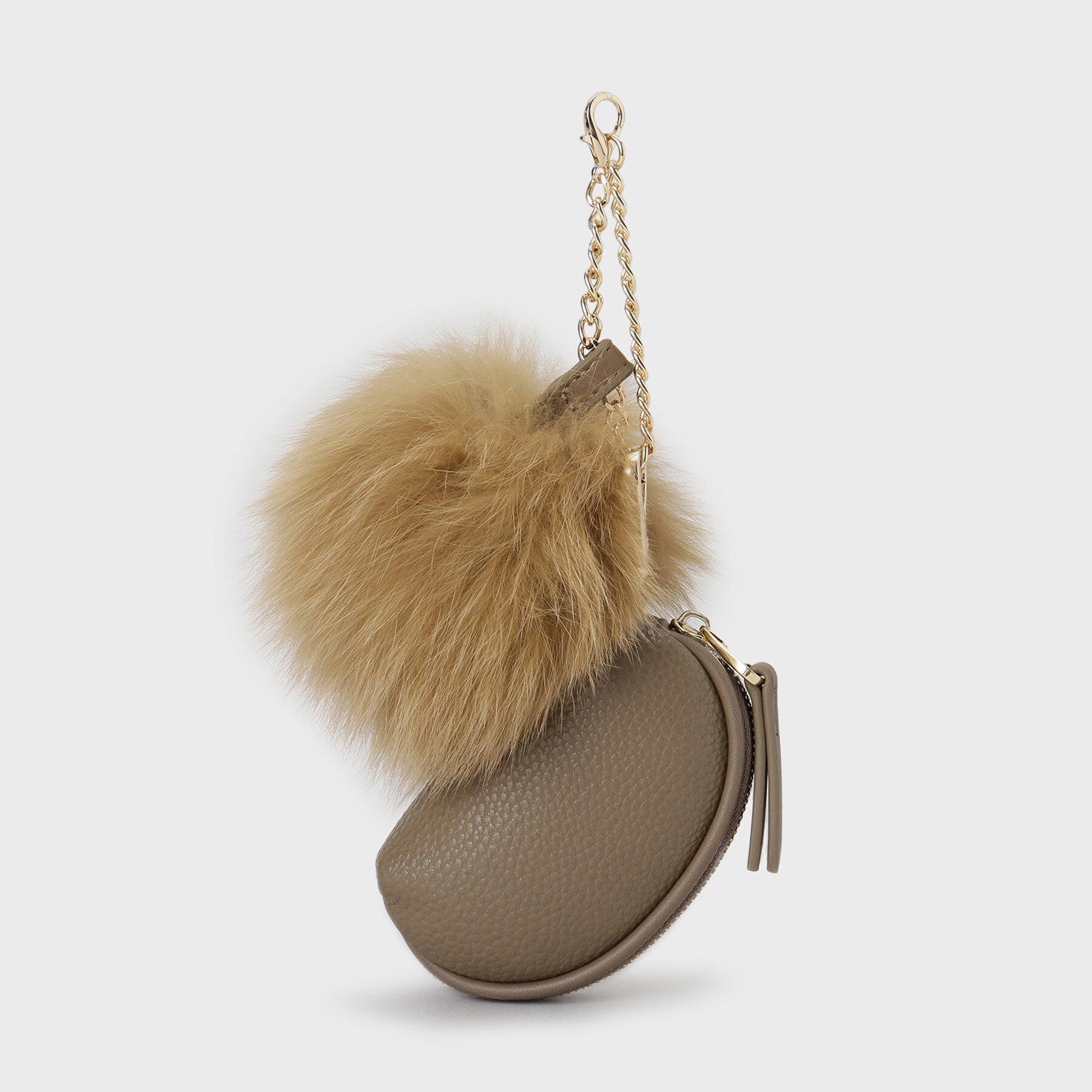 UNTITLED「【トレンド／ギフト】ファー＆ポーチチャーム」|キーケース|キャメルブラウン(0