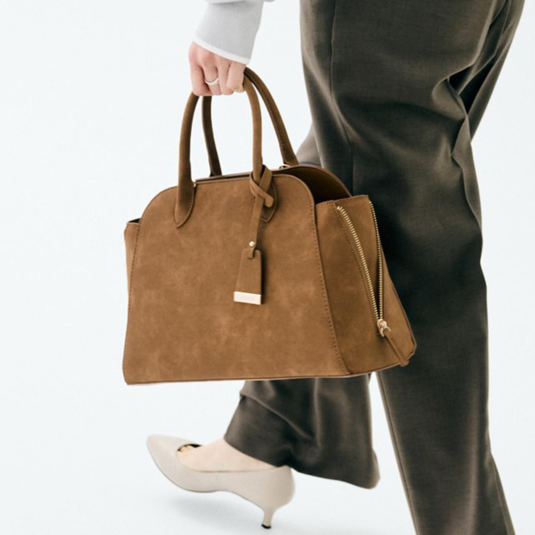 UNTITLED「スエード調ZIPトート」|トートバッグ|