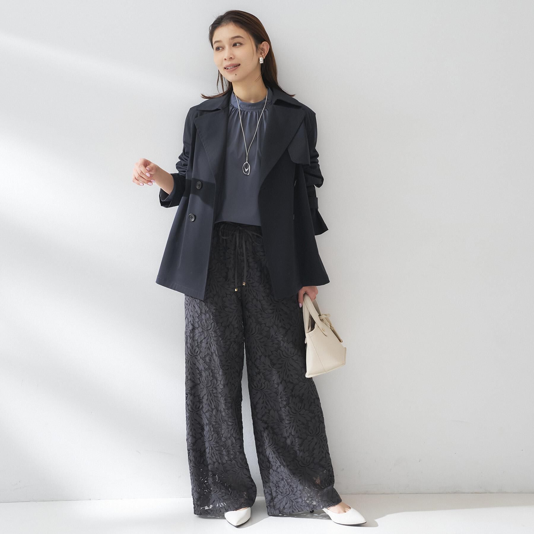 UNTITLED「【定番人気/はっ水/洗える】タスランショートトレンチコート」|トレンチコート|