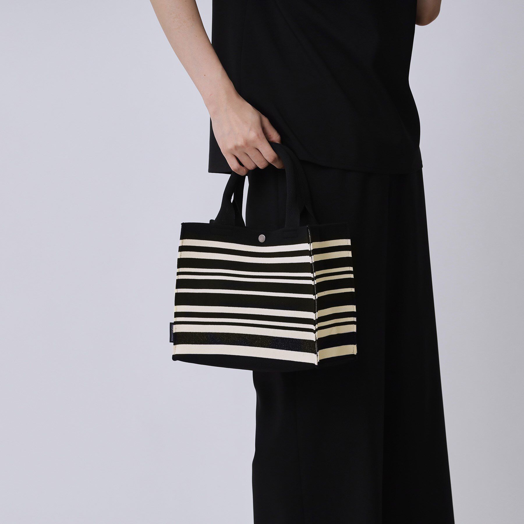 COUP DE CHANCE「トーンリズムニット／大人ボーダー柄／ニットバック」|トートバッグ|ピンクベージュ(15