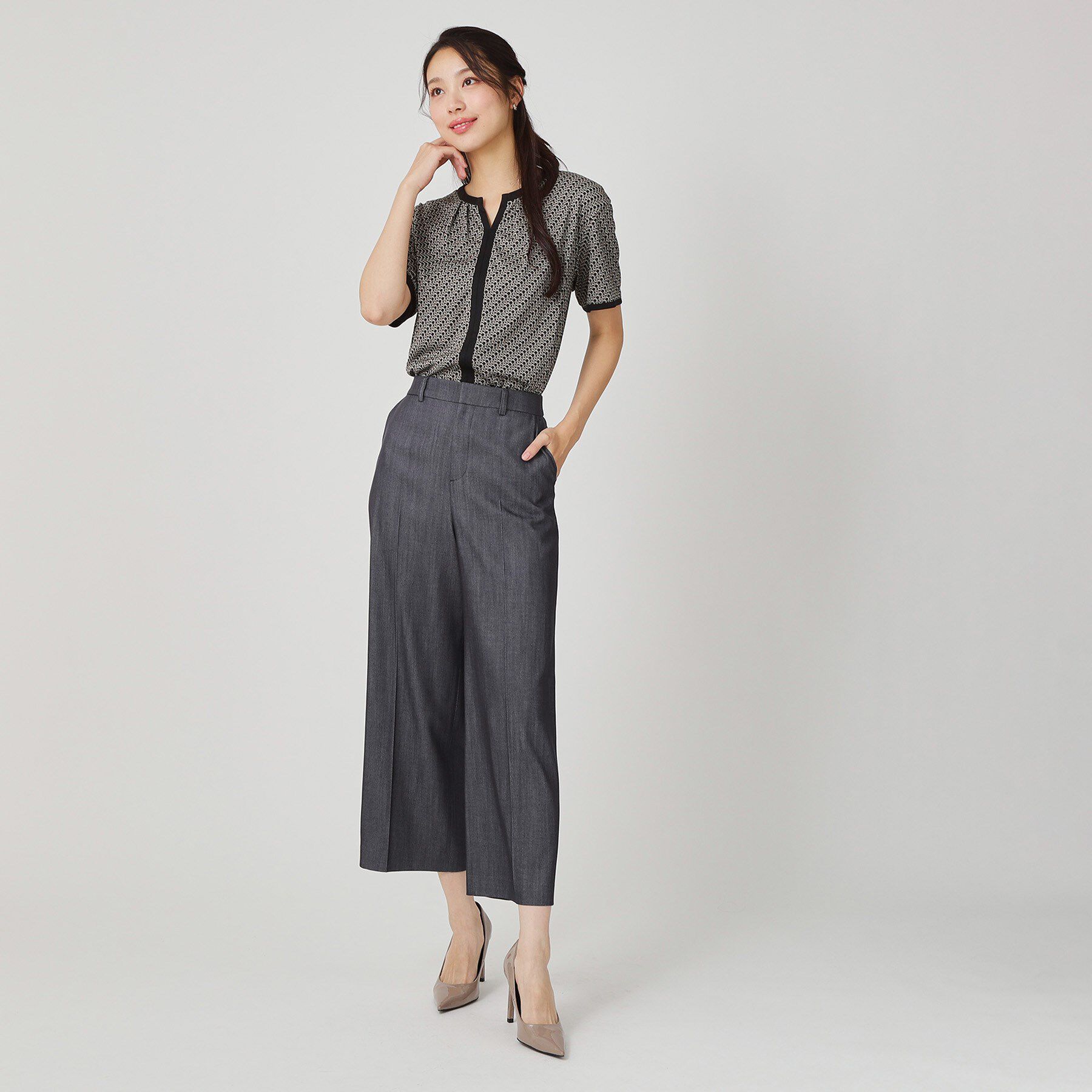 COUP DE CHANCE「【手洗い可／日本製】柄トップス」|シャツ・ブラウス|