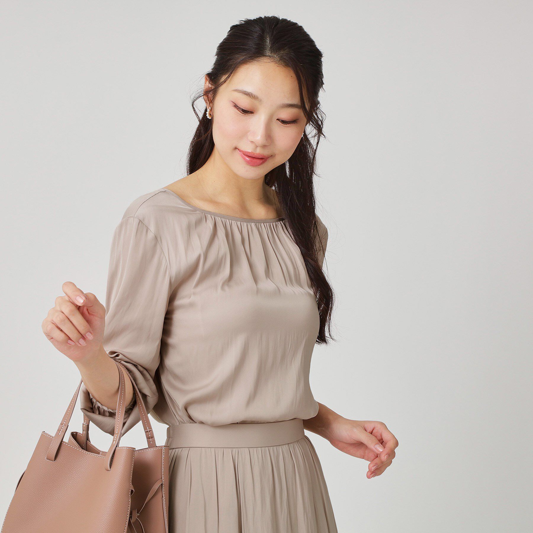 COUP DE CHANCE「【手洗い可／セットアップ可】エアリーなギャザーブラウス」|シャツ・ブラウス|