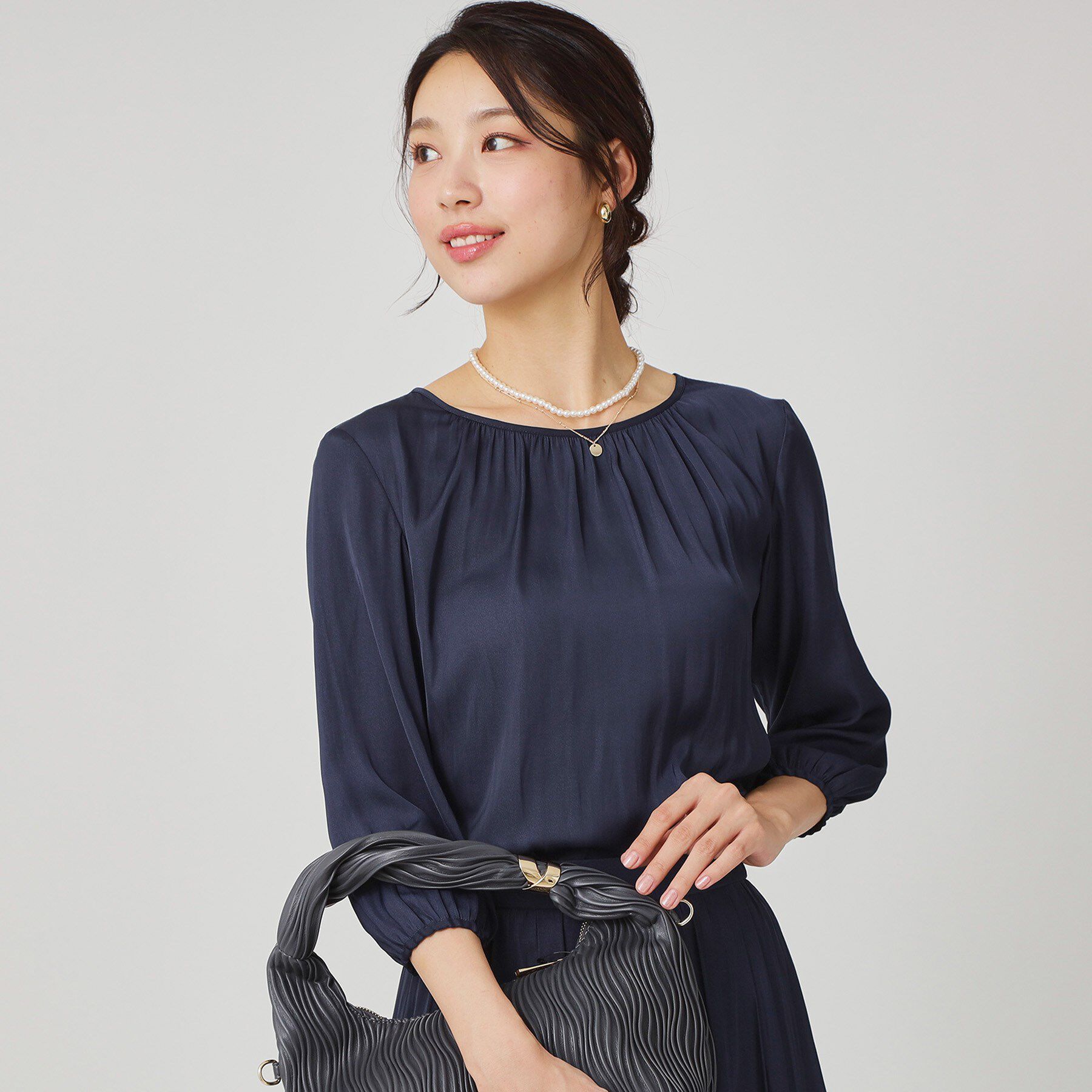 COUP DE CHANCE「【手洗い可／セットアップ可】エアリーなギャザーブラウス」|シャツ・ブラウス|