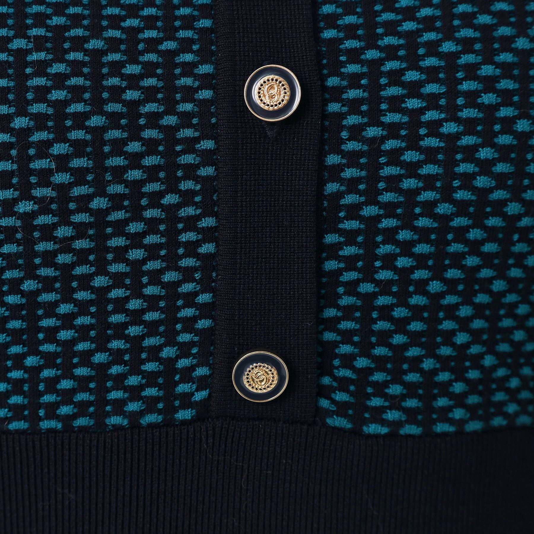 COUP DE CHANCE「【手洗い可】衿付きニットジャカード編みワンピース」|ワンピース|