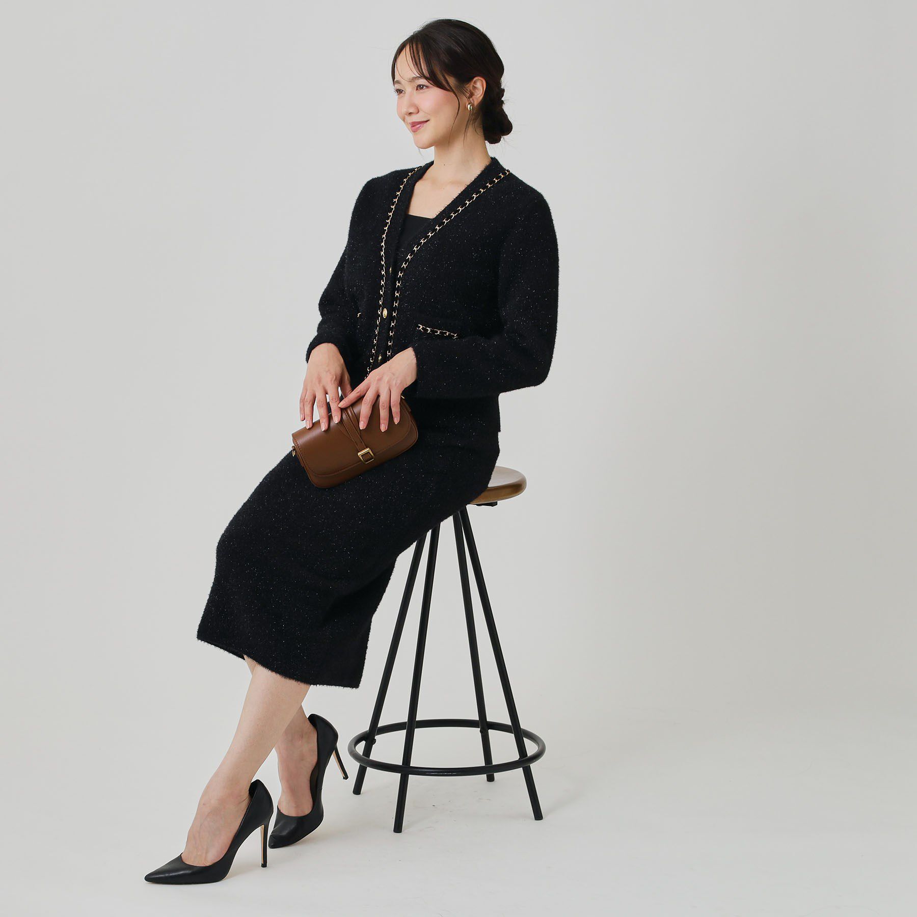 COUP DE CHANCE「【手洗い可／セットアップ可】フェザーモールのニットスカート」|スカート|