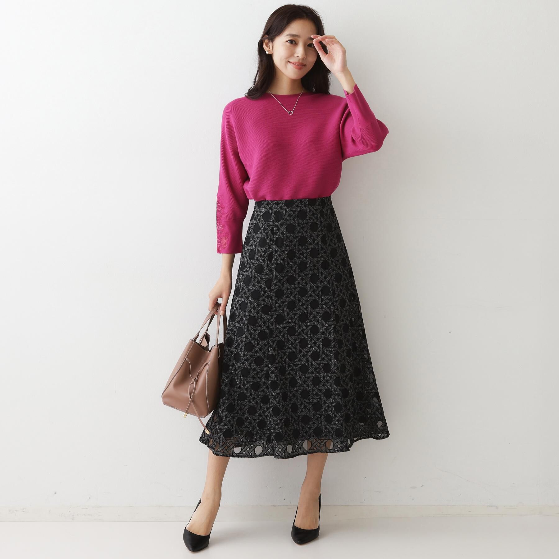 COUP DE CHANCE「【日本製】シアー刺繍のフレアースカート」|スカート|