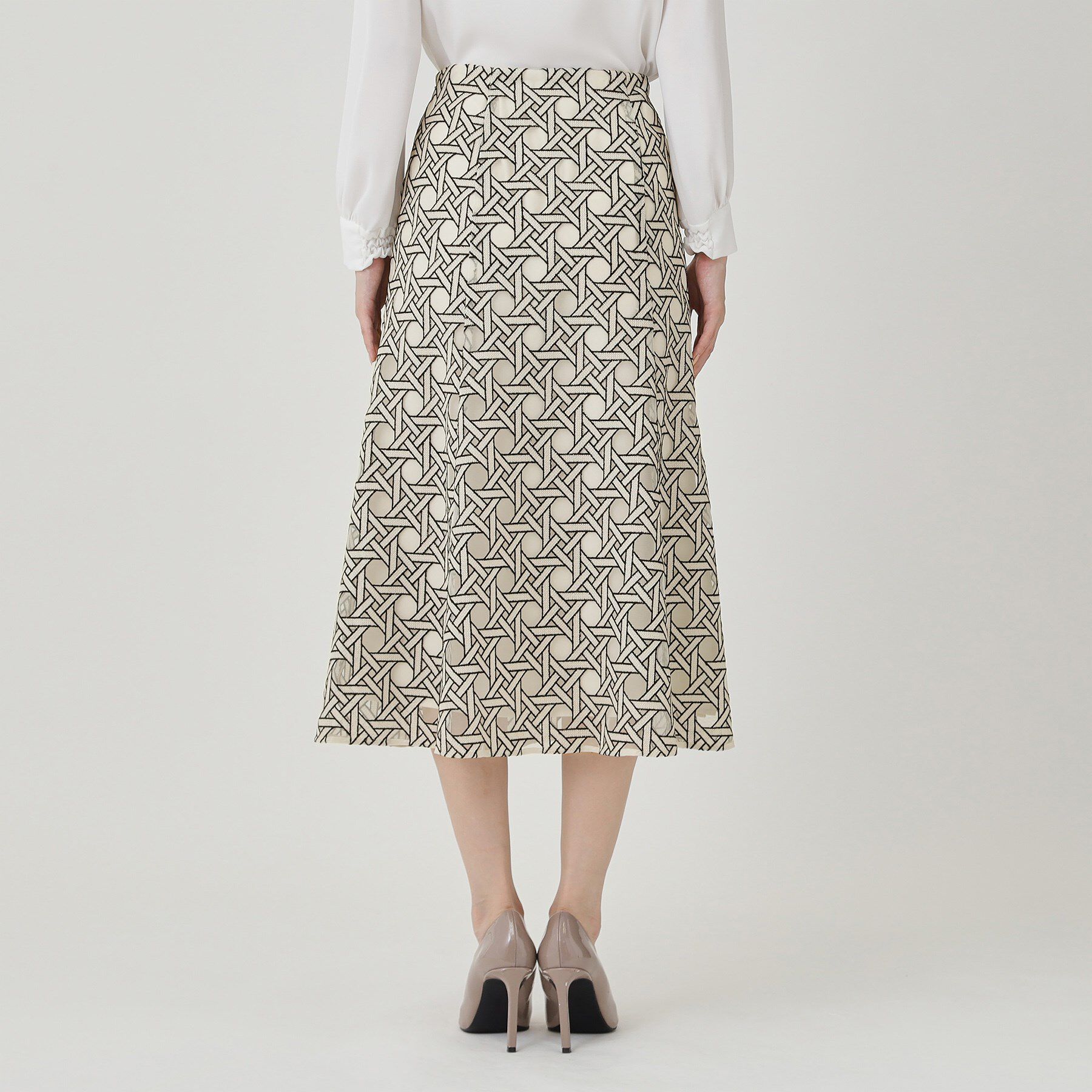 COUP DE CHANCE「【日本製】シアー刺繍のフレアースカート」|スカート|