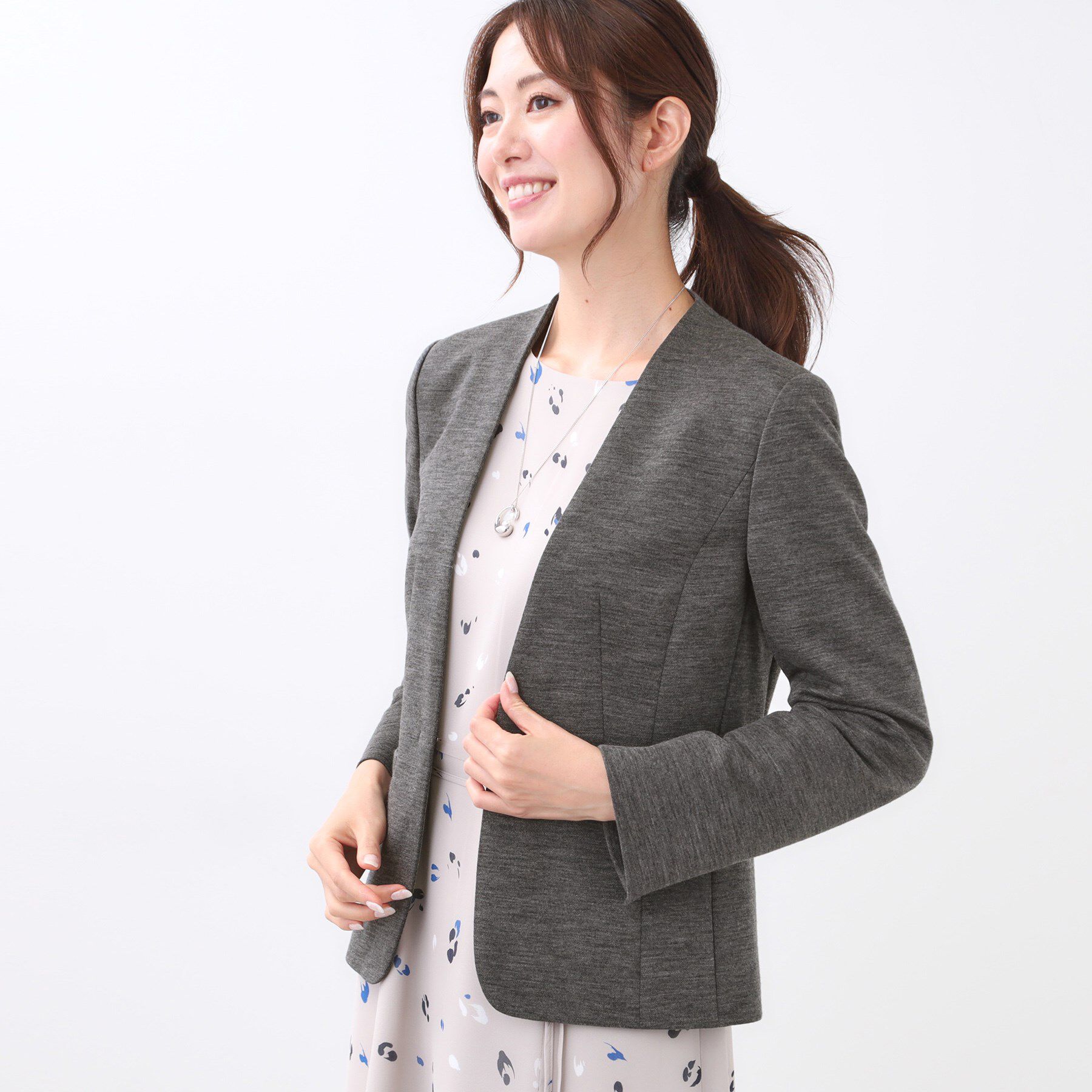 Reflect「【匠シリーズ／すっきり見え／セットアップ可】匠ジャケット／ノーカラー」|ノーカラージャケット|