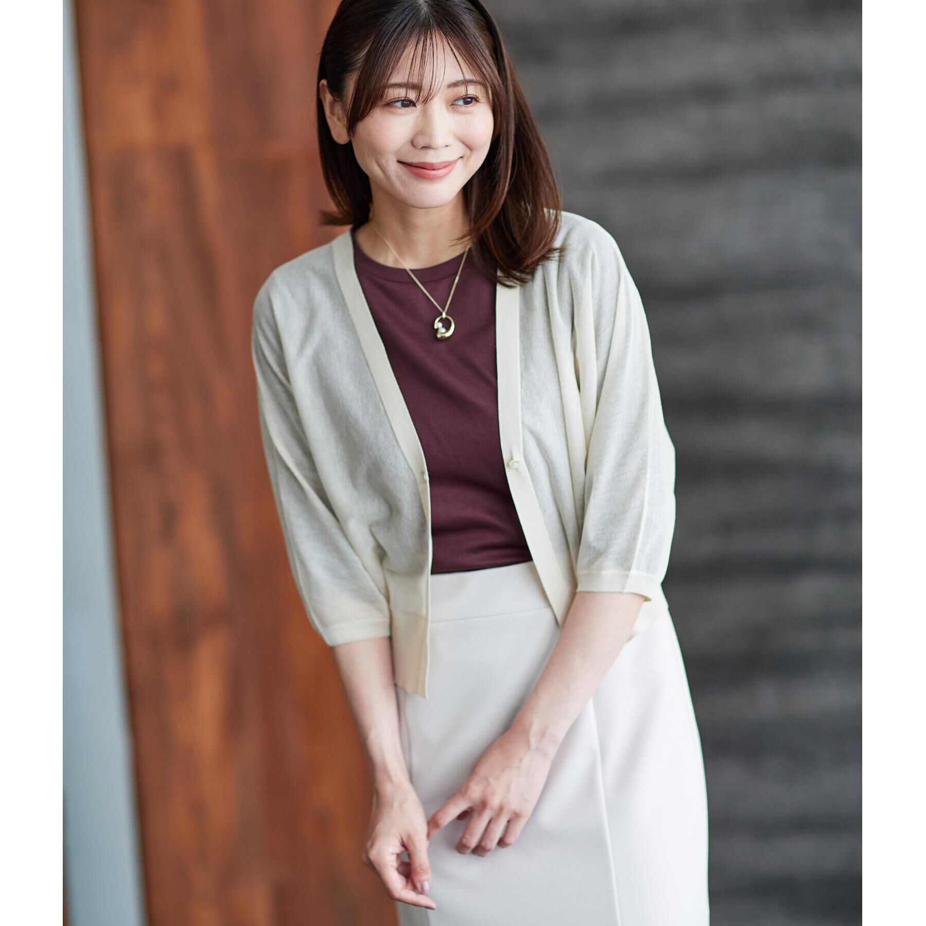 Reflect「【手洗い可】ボレロ風シアーカーディガン」|カーディガン|