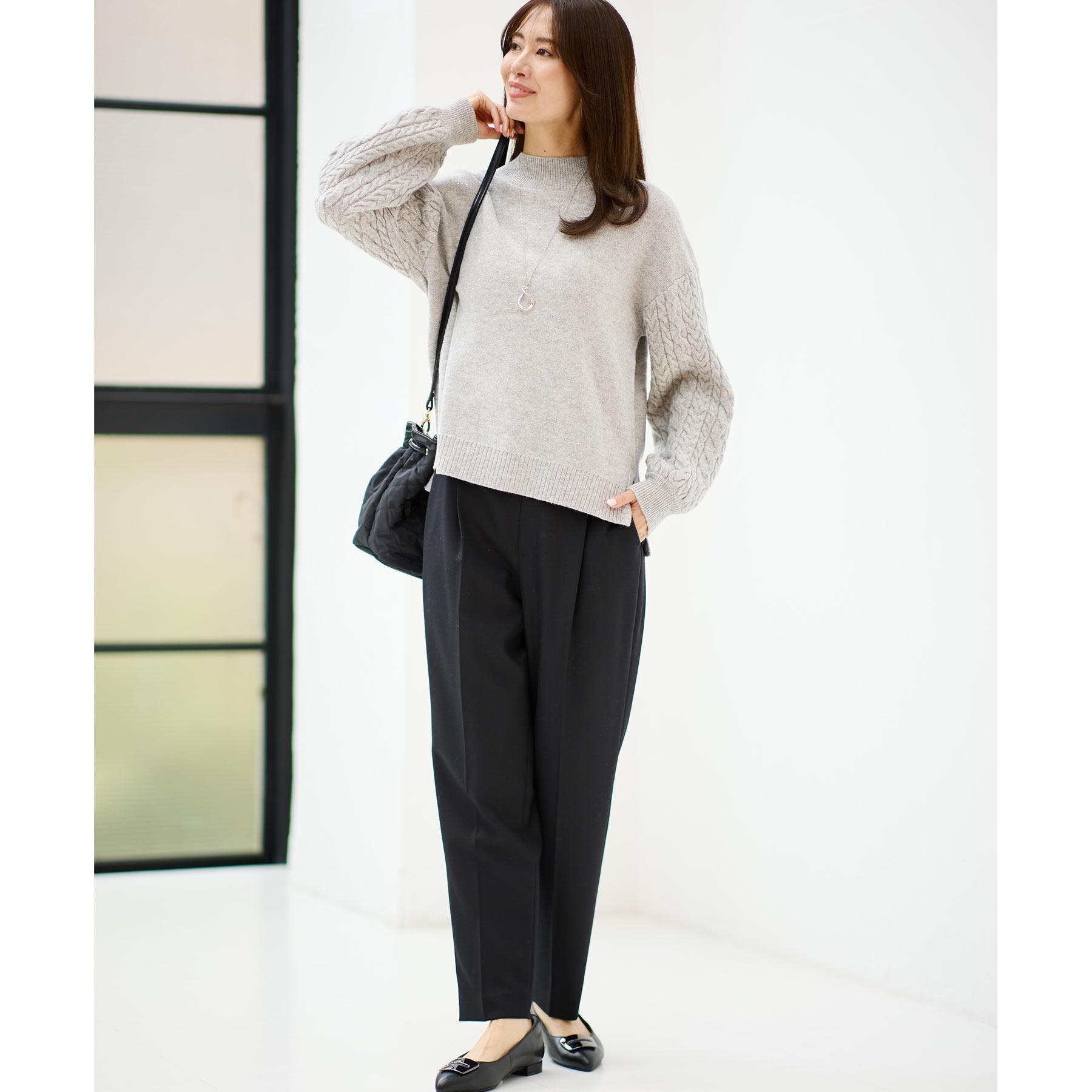 Reflect「【一枚で着映え◎／ゆったりシルエット】ラメ&times;スパンコールウール混ニット」|ニット・セーター|