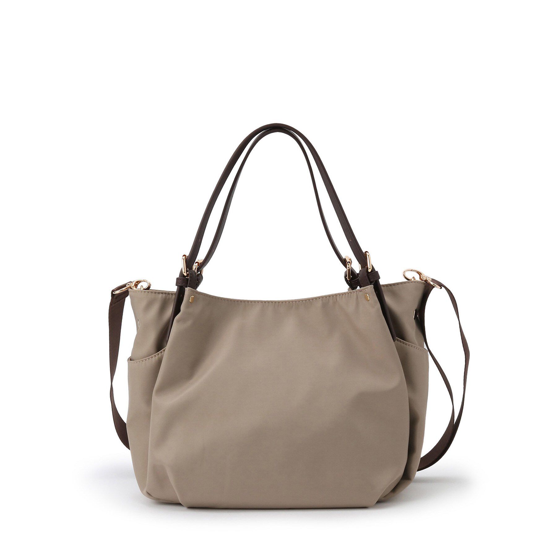 Reflect「【しっかり収納／小旅行に◎／インナーバッグ入り／ショルダー付き】3WAYデザインバッグ」|ショルダー・メッセンジャー|ベージュ(052)