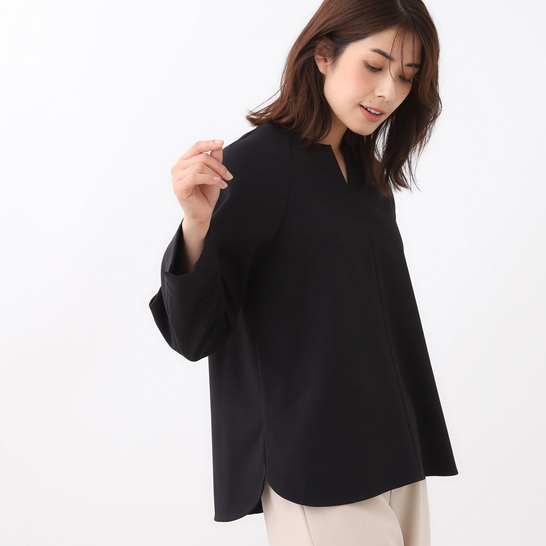 Reflect「【レイヤードスタイル◎／セットアップ可】ラグランスリーブプルオーバー」|シャツ・ブラウス|