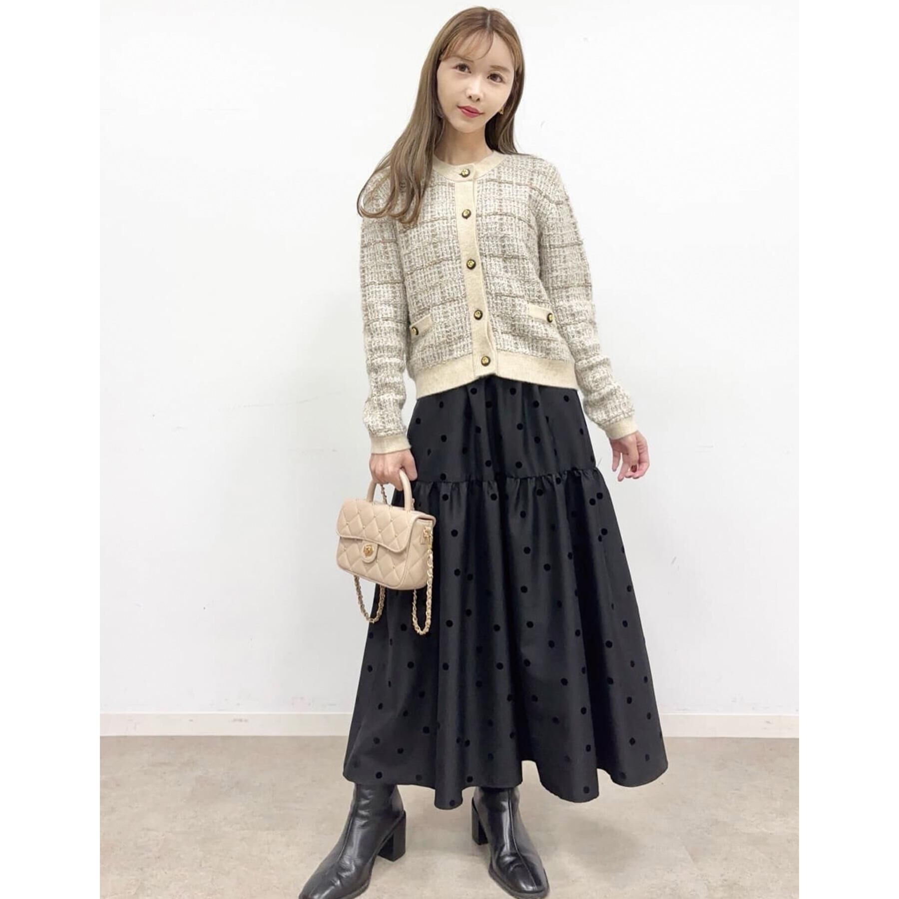 DRESSTERIOR「【CLASSY.掲載】フロッキードットスカート」|スカート|