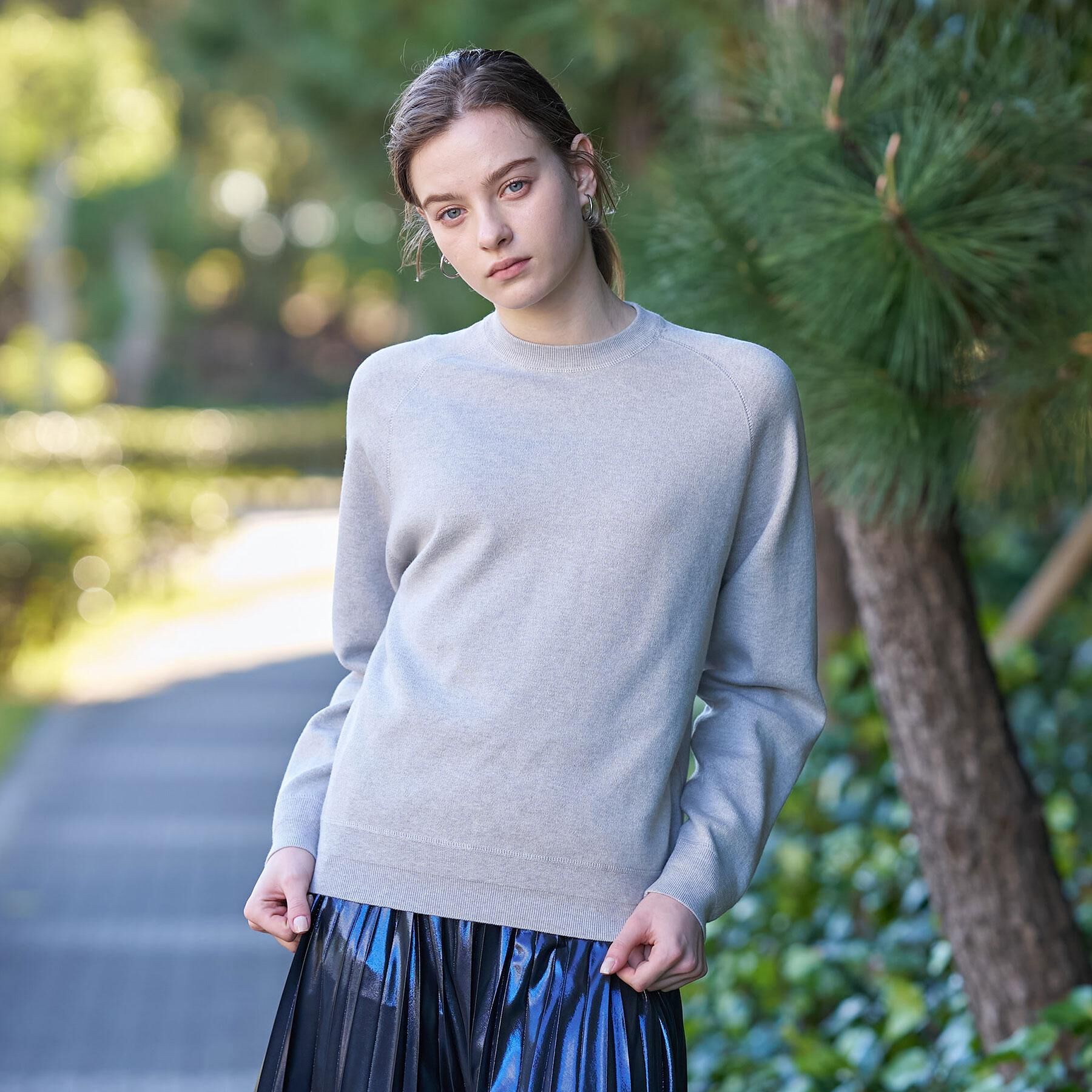 DRESSTERIOR「ウォッシャブルコットンカシミヤプルオーバーニット」|ニット・セーター|