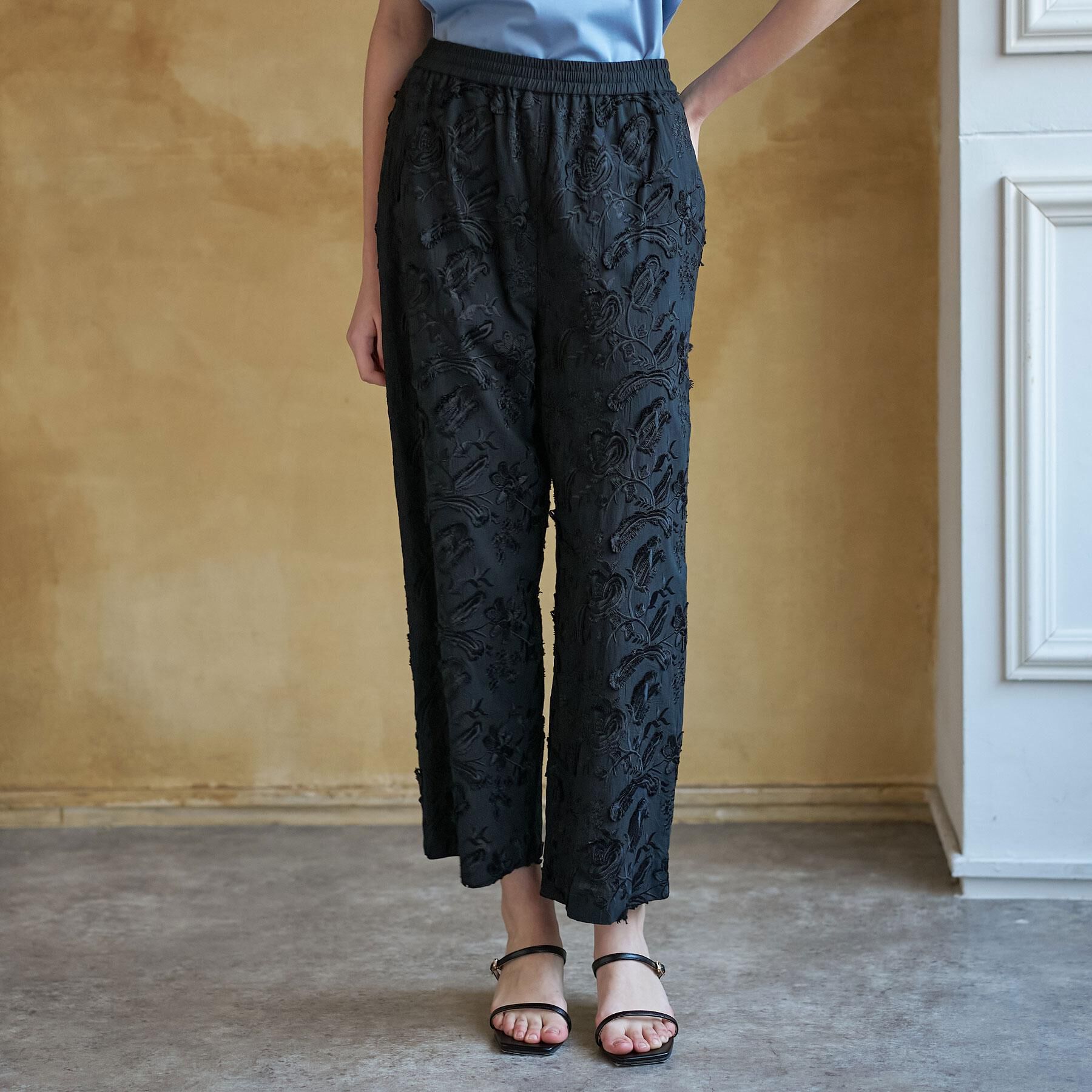 DRESSTERIOR「【ウォッシャブル/ウエストゴム】コットンエンブロイダリー イージーパンツ」|その他|