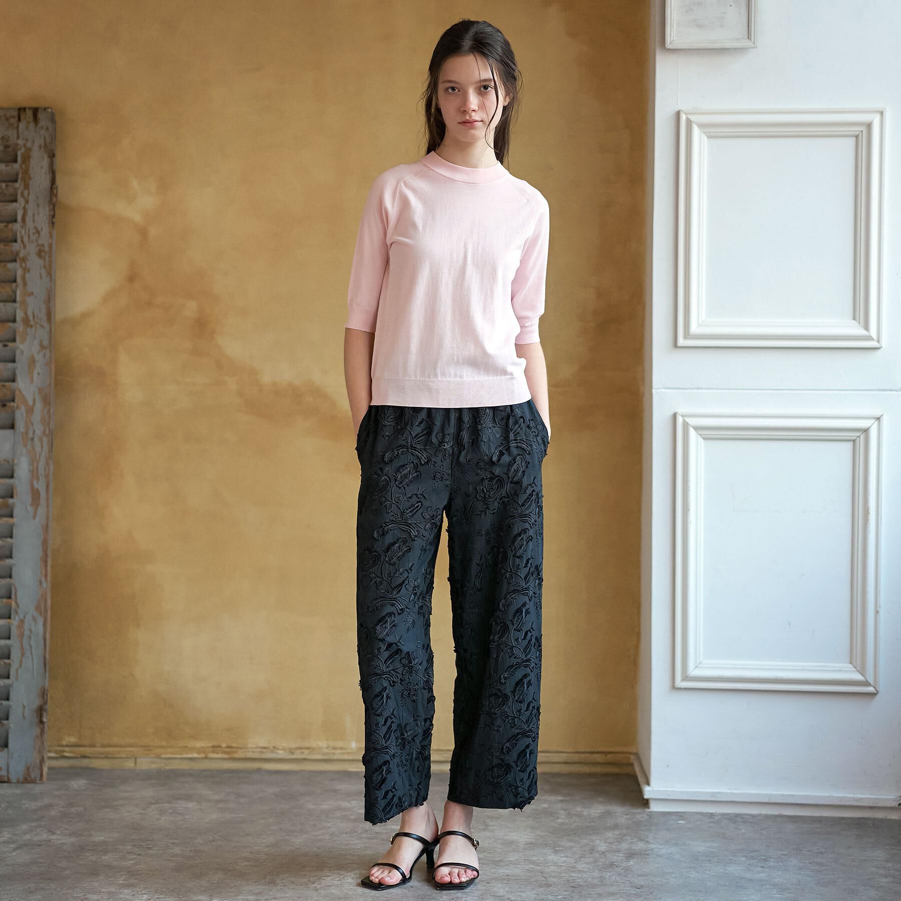 DRESSTERIOR「【ウォッシャブル/ウエストゴム】コットンエンブロイダリー イージーパンツ」|その他|