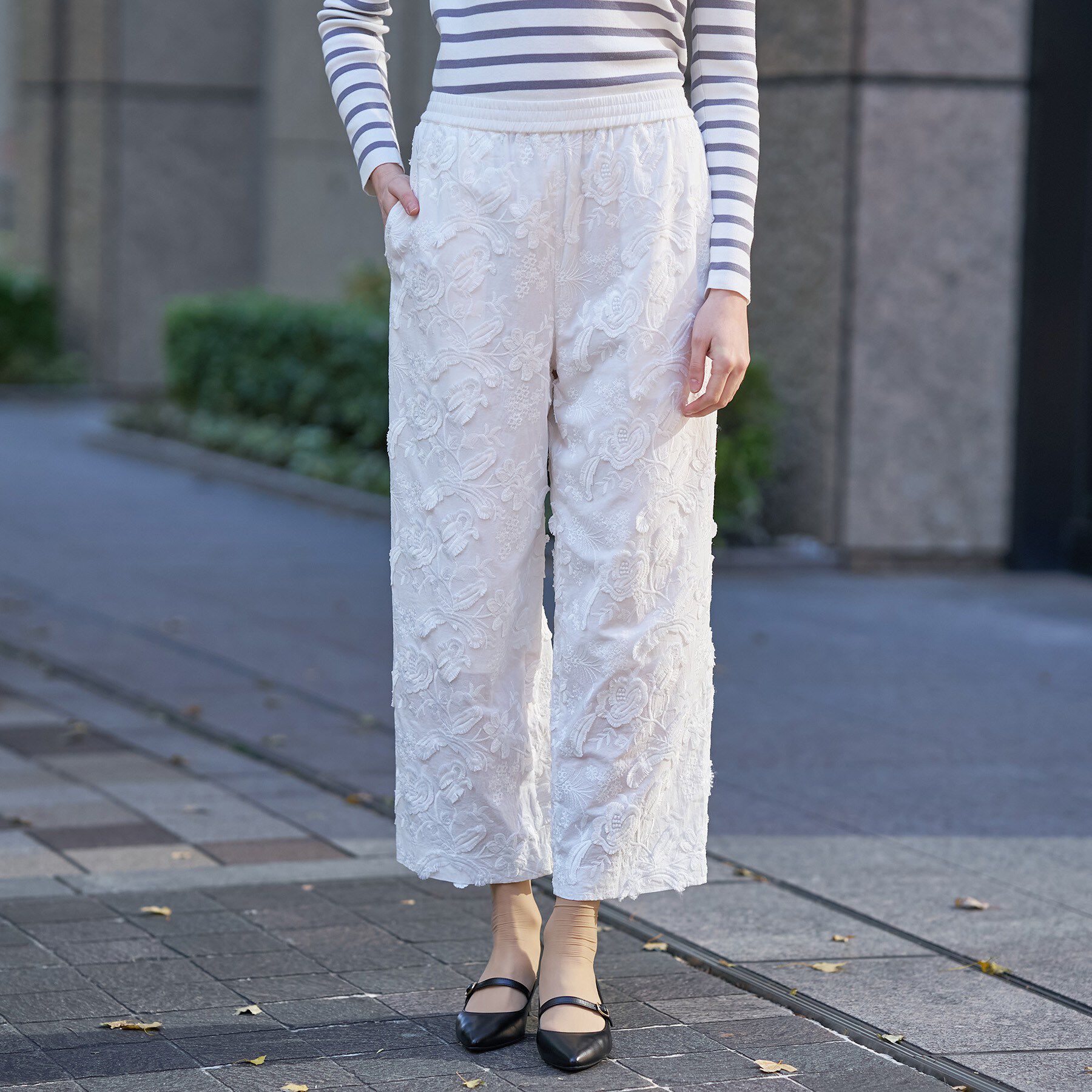 DRESSTERIOR「【ウォッシャブル/ウエストゴム】コットンエンブロイダリー イージーパンツ」|その他|