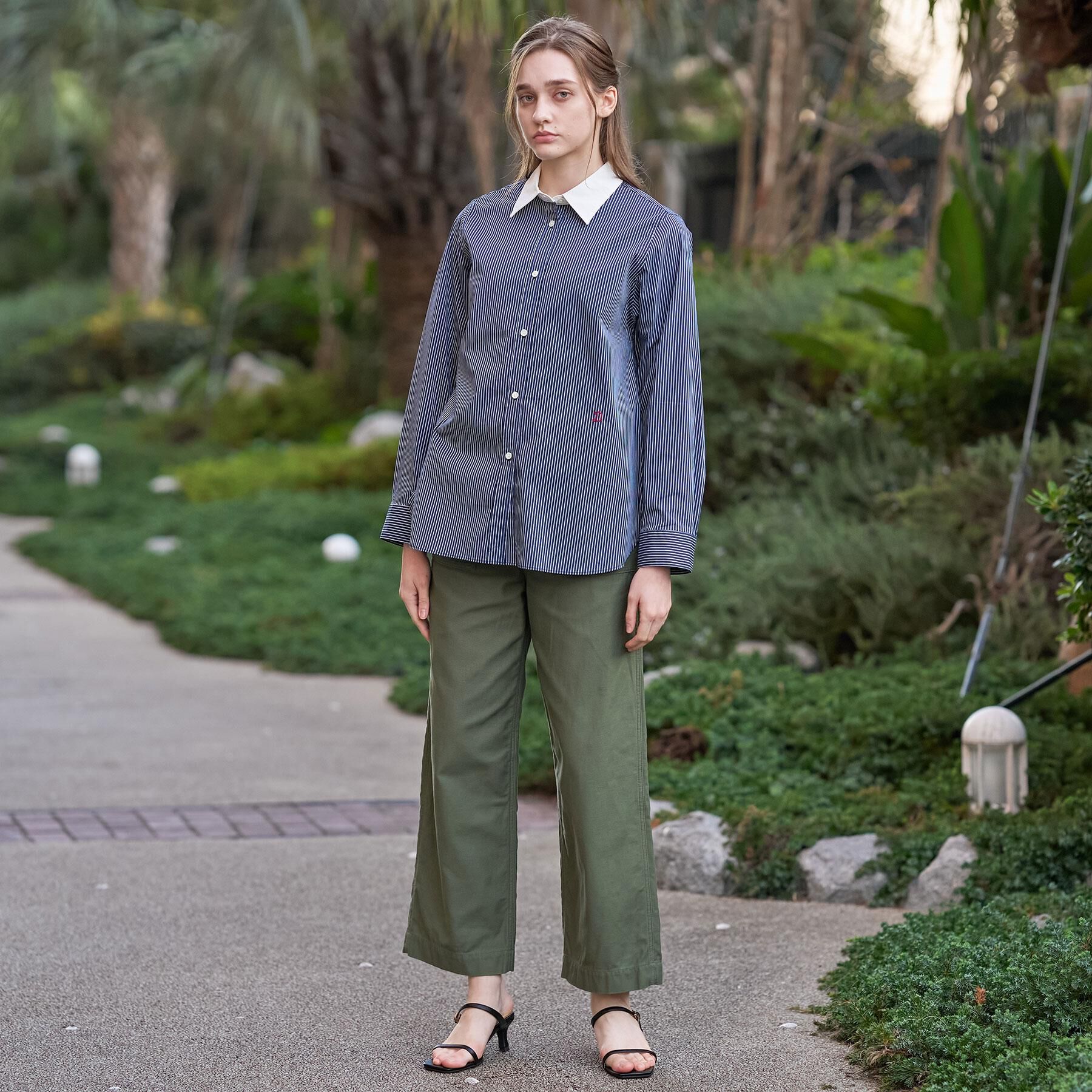 DRESSTERIOR「【通勤/着映え/ウォッシャブル】オーバーシルエット クレリックシャツ」|シャツ・ブラウス|