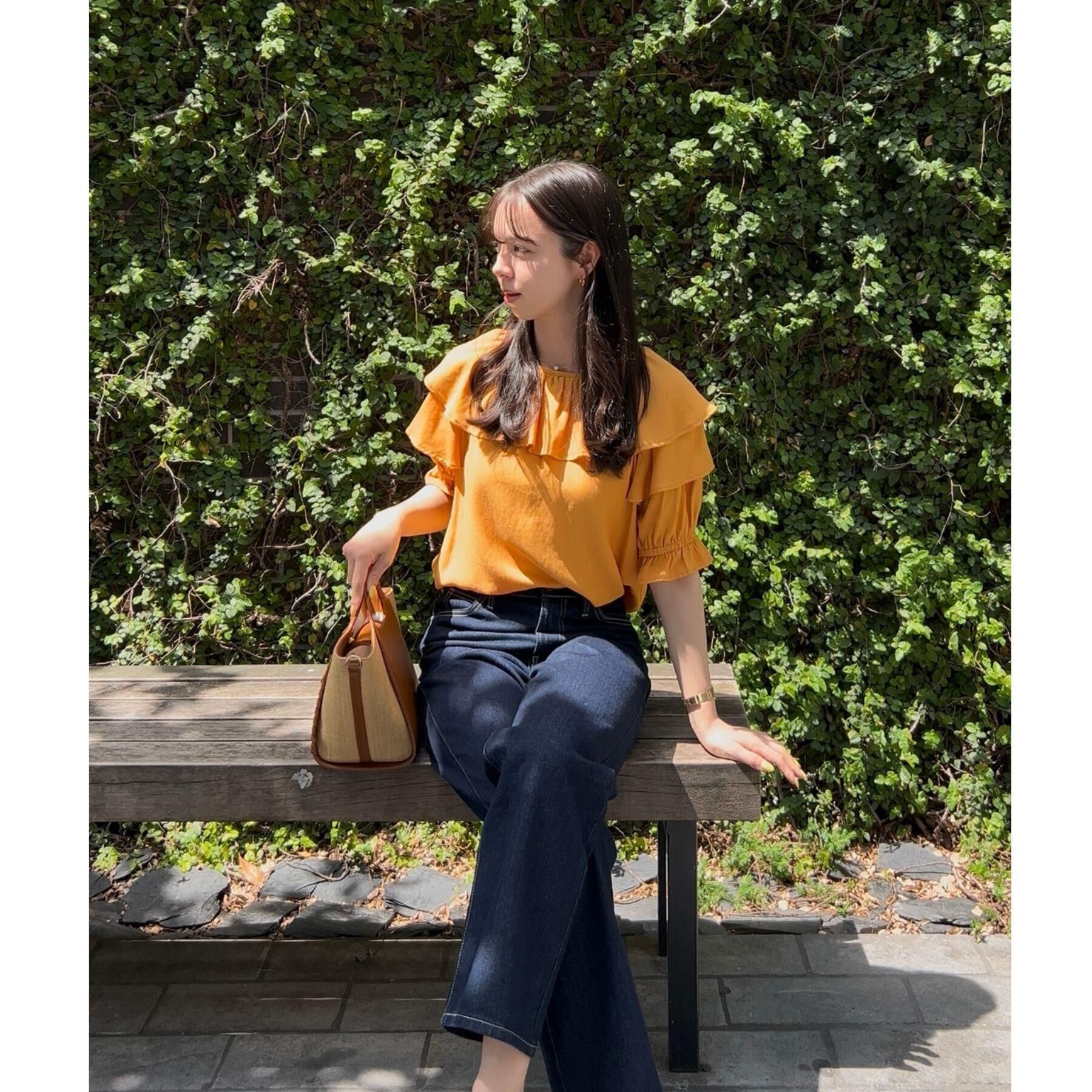 grove「麻調ダブルフリルブラウス」|シャツ・ブラウス|