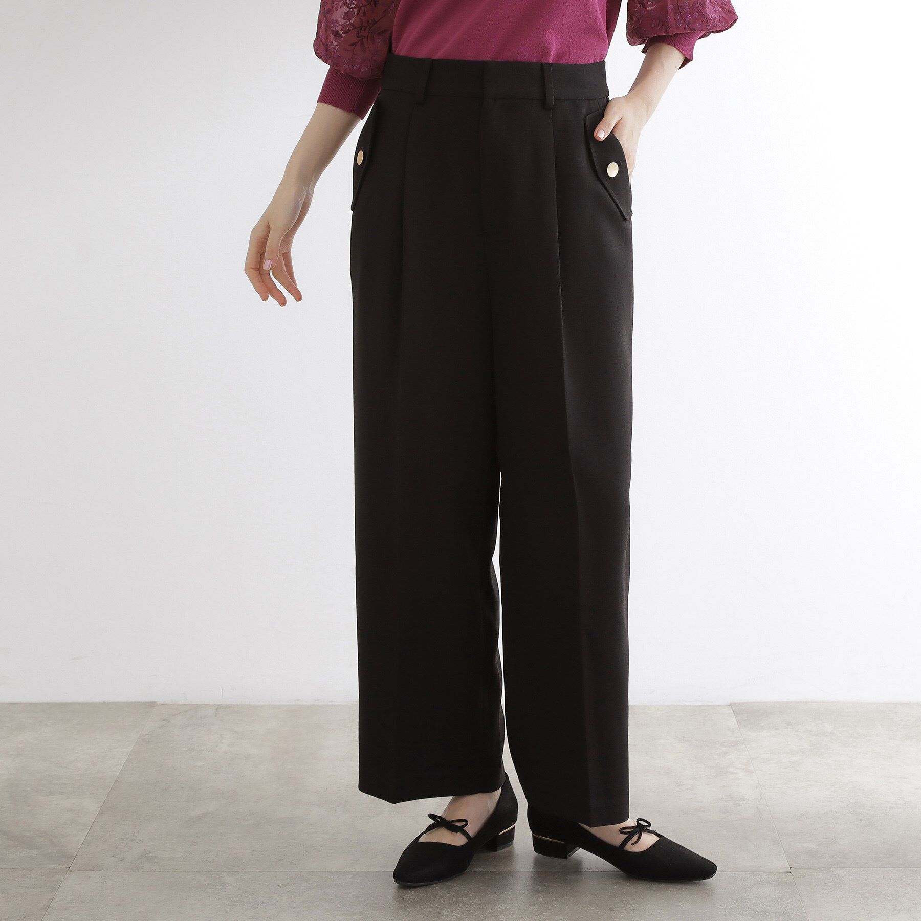 grove「【洗える】着回し優秀！フラップポケットワイドパンツ」|その他|