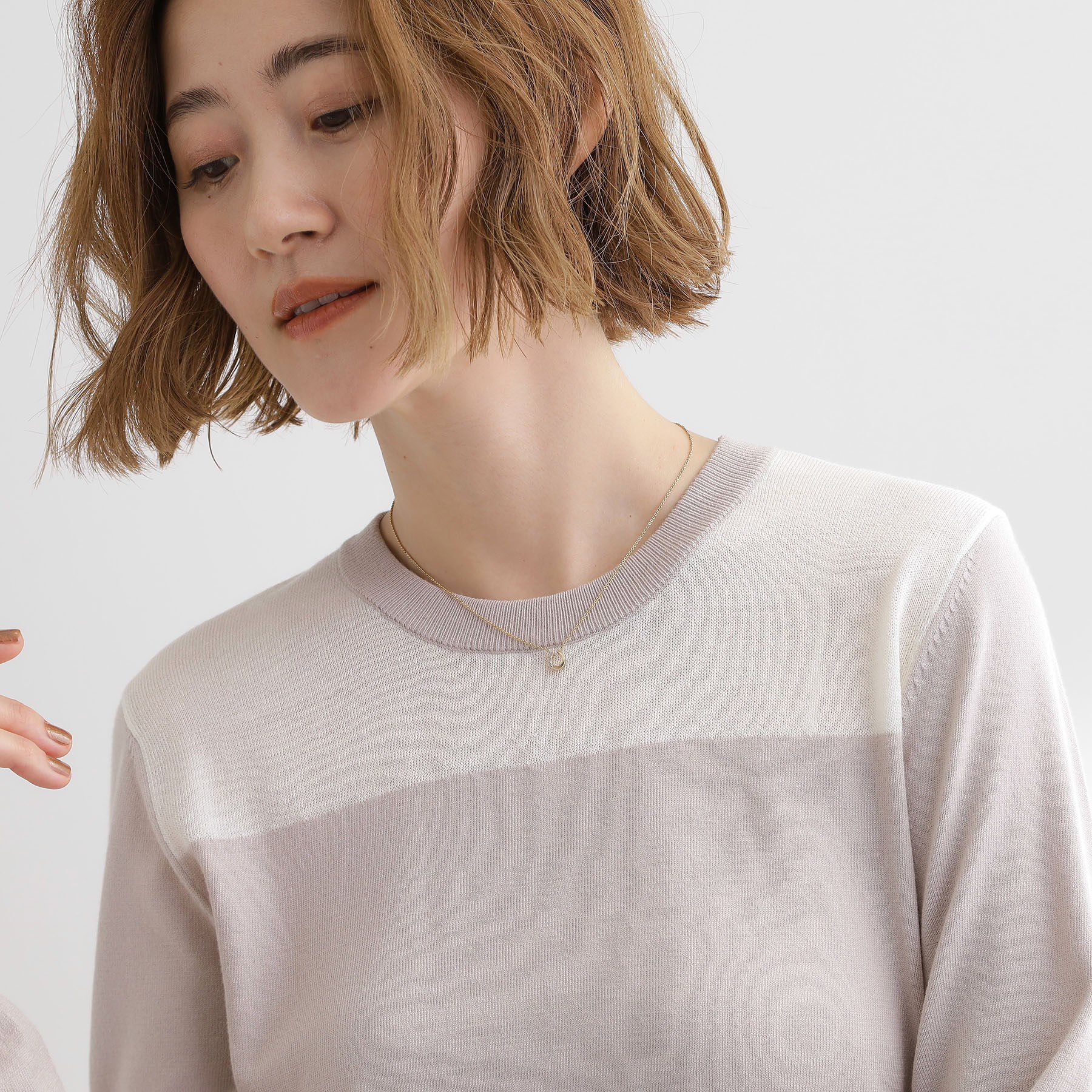 grove「ビジューホースシューショートネックレス」|ネックレス|