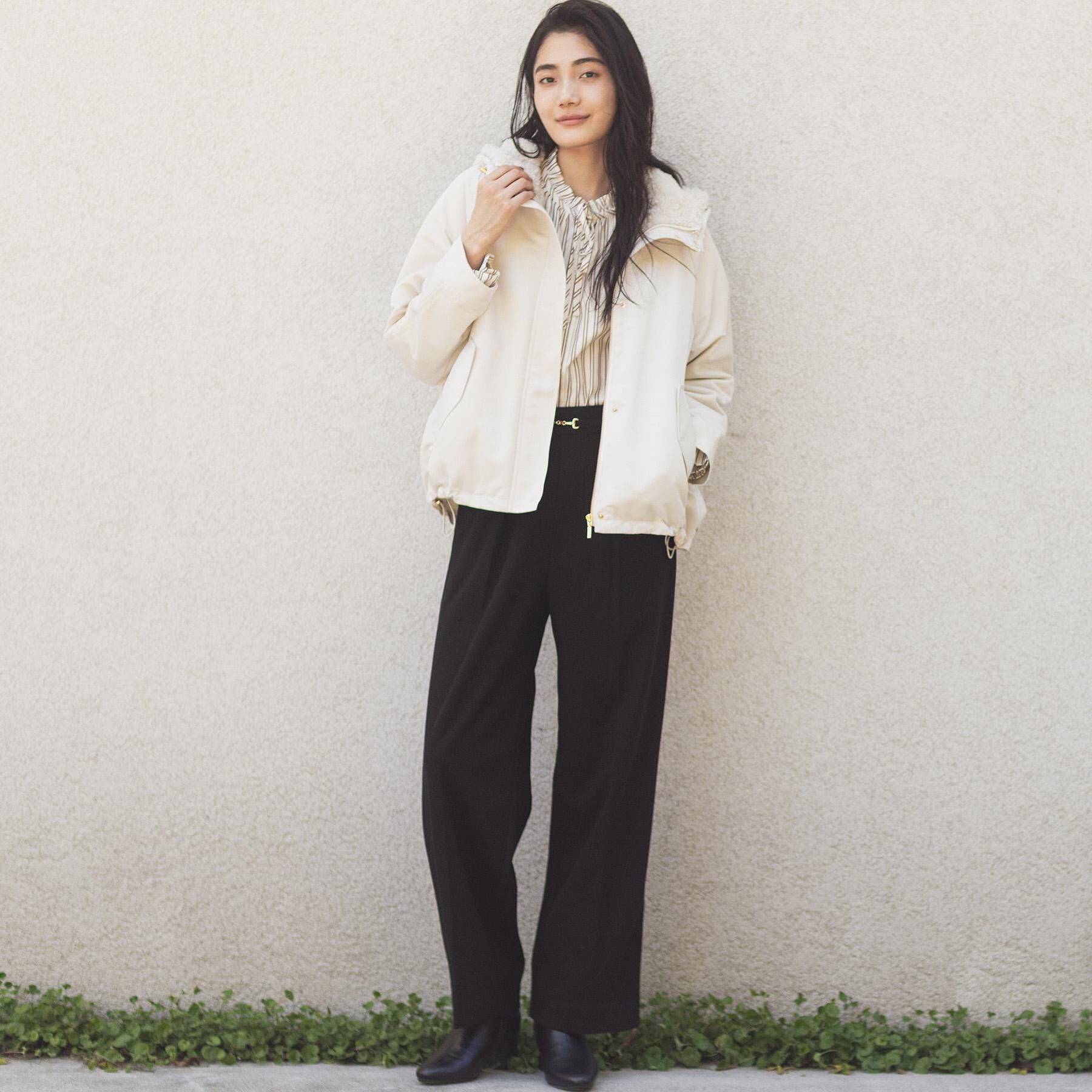 grove「【名品アウター/3WAY・はっ水】ボアライナー付マウンテンパーカ」|ブルゾン・スタジャン|