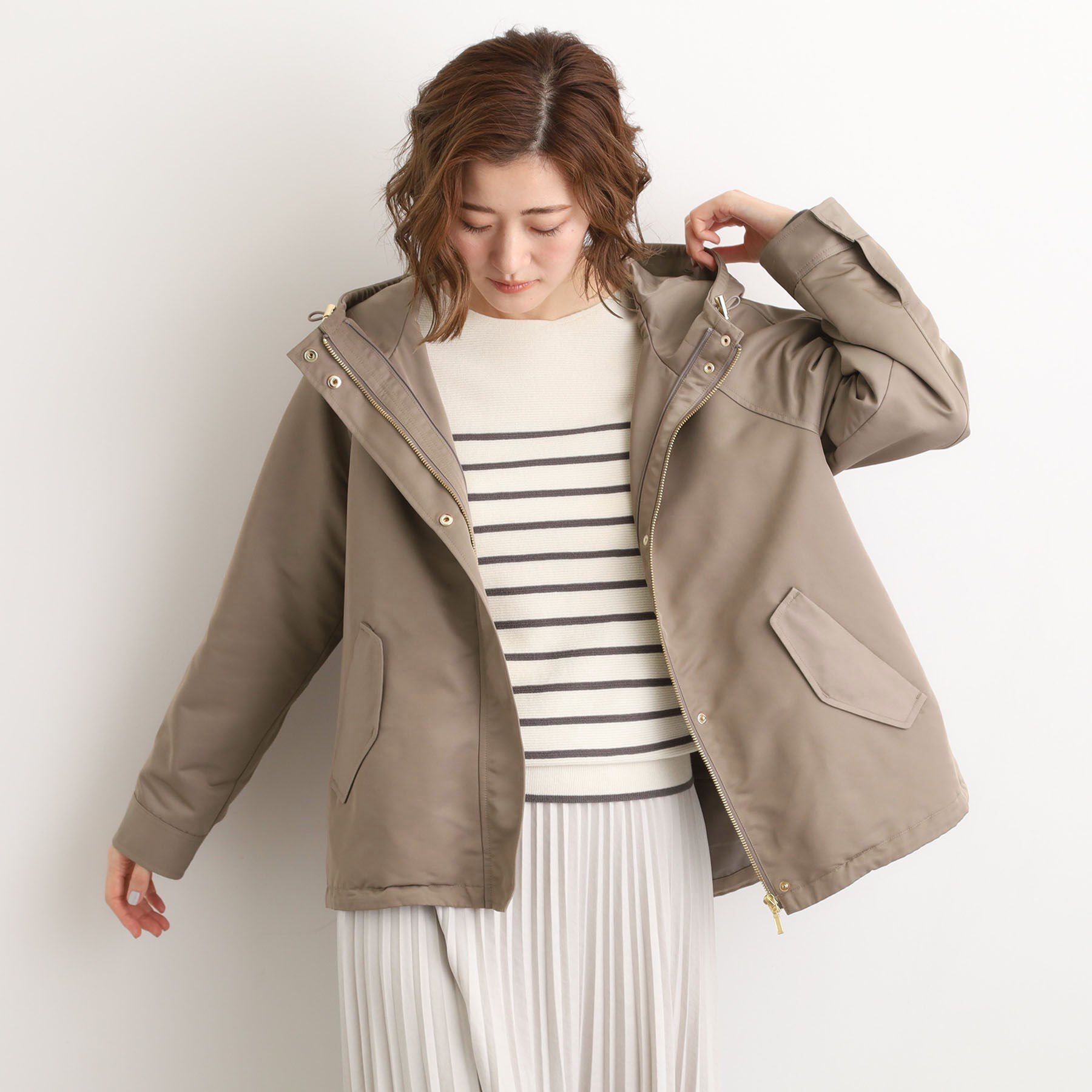 grove「【名品アウター/3WAY・はっ水】ボアライナー付マウンテンパーカ」|ブルゾン・スタジャン|