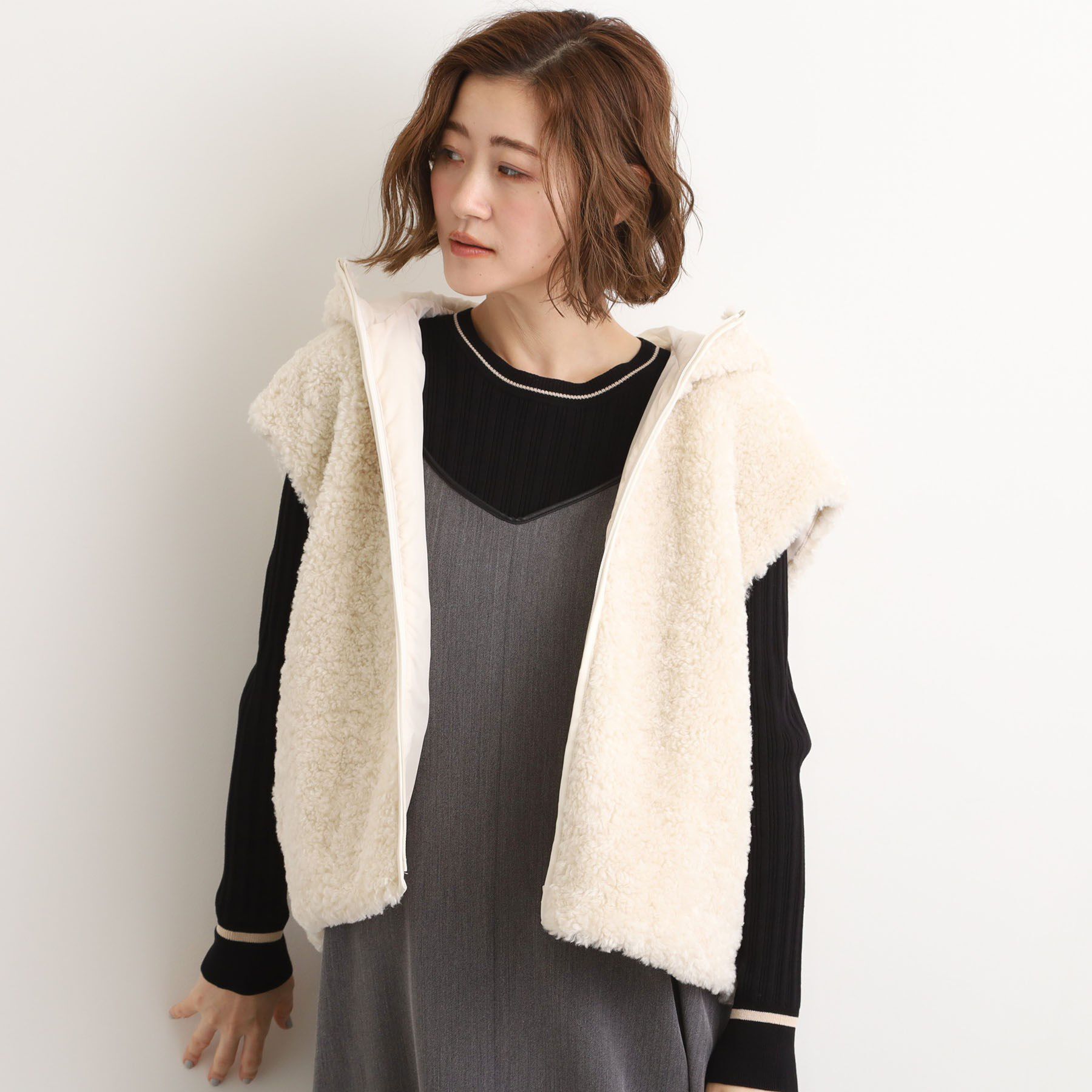 grove「【名品アウター/3WAY・はっ水】ボアライナー付マウンテンパーカ」|ブルゾン・スタジャン|