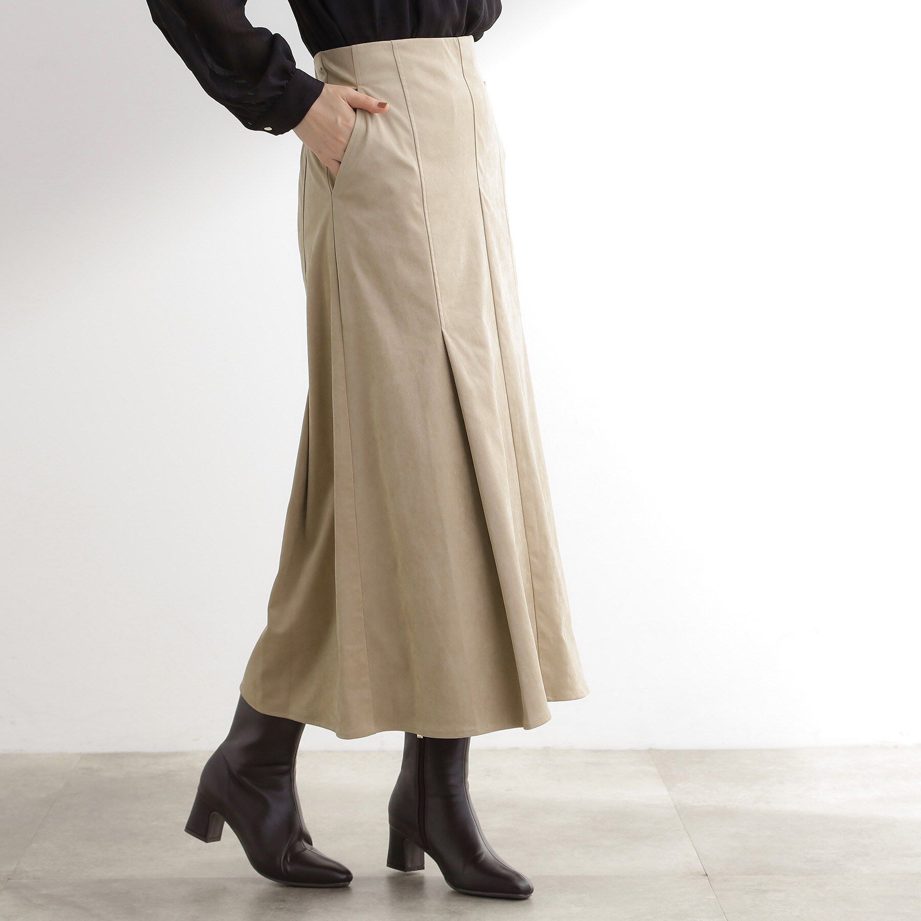 grove「しっとりスエードで描くやわらかなマーメイドスカート」|スカート|