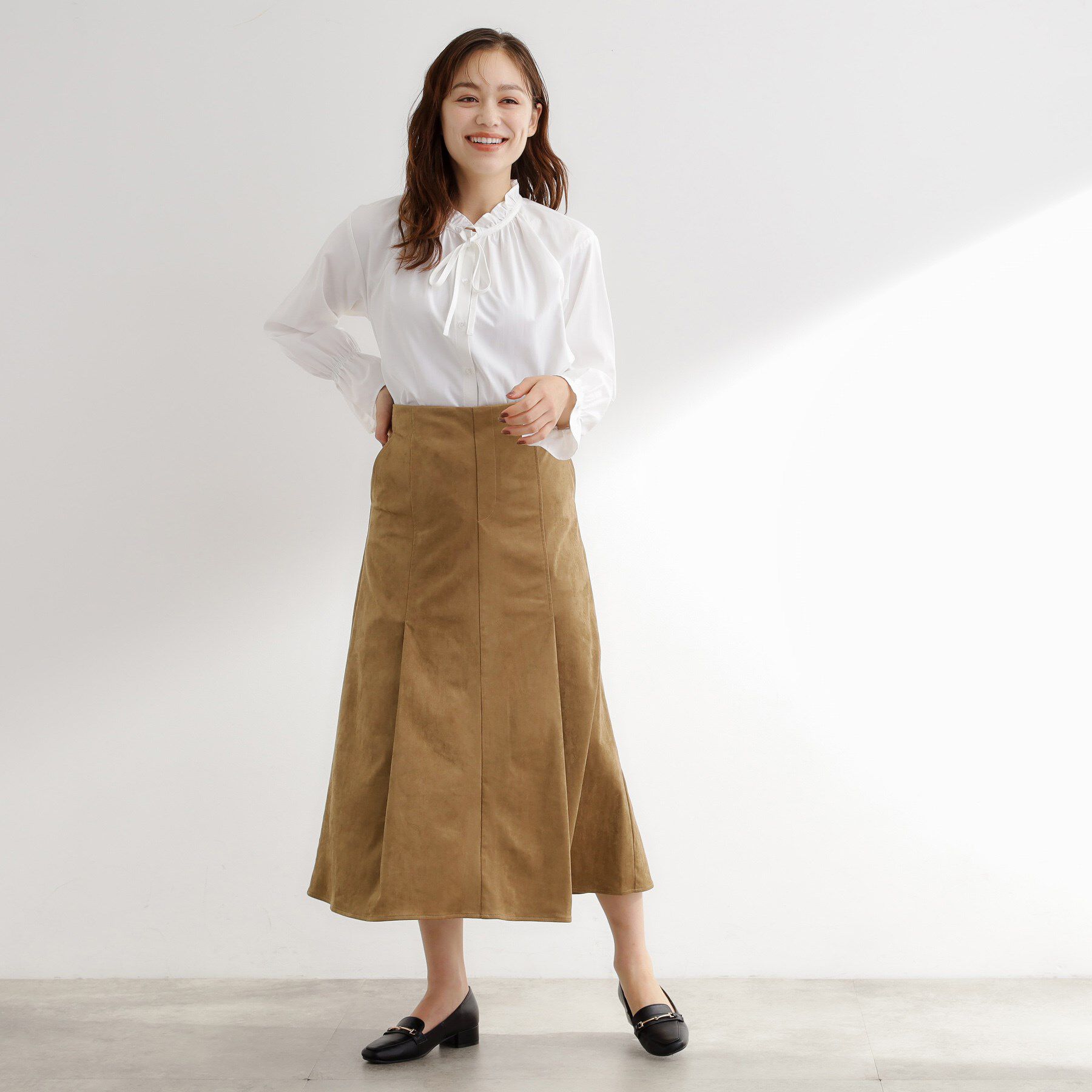 grove「しっとりスエードで描くやわらかなマーメイドスカート」|スカート|