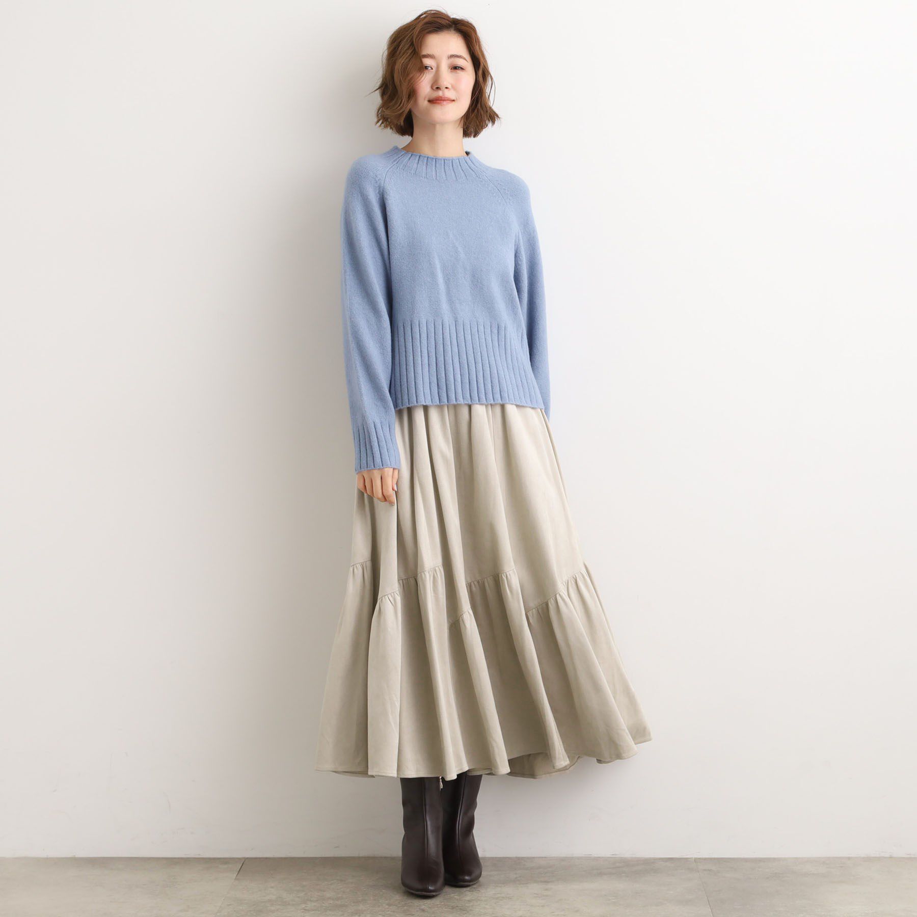 grove「スエードライク マキシティアードスカート」|スカート|