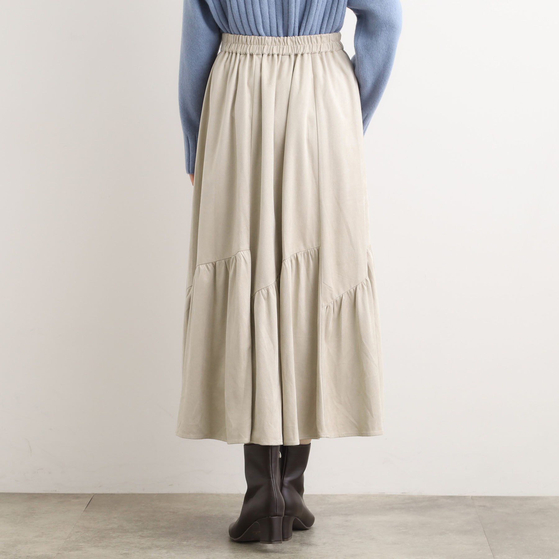 grove「スエードライク マキシティアードスカート」|スカート|